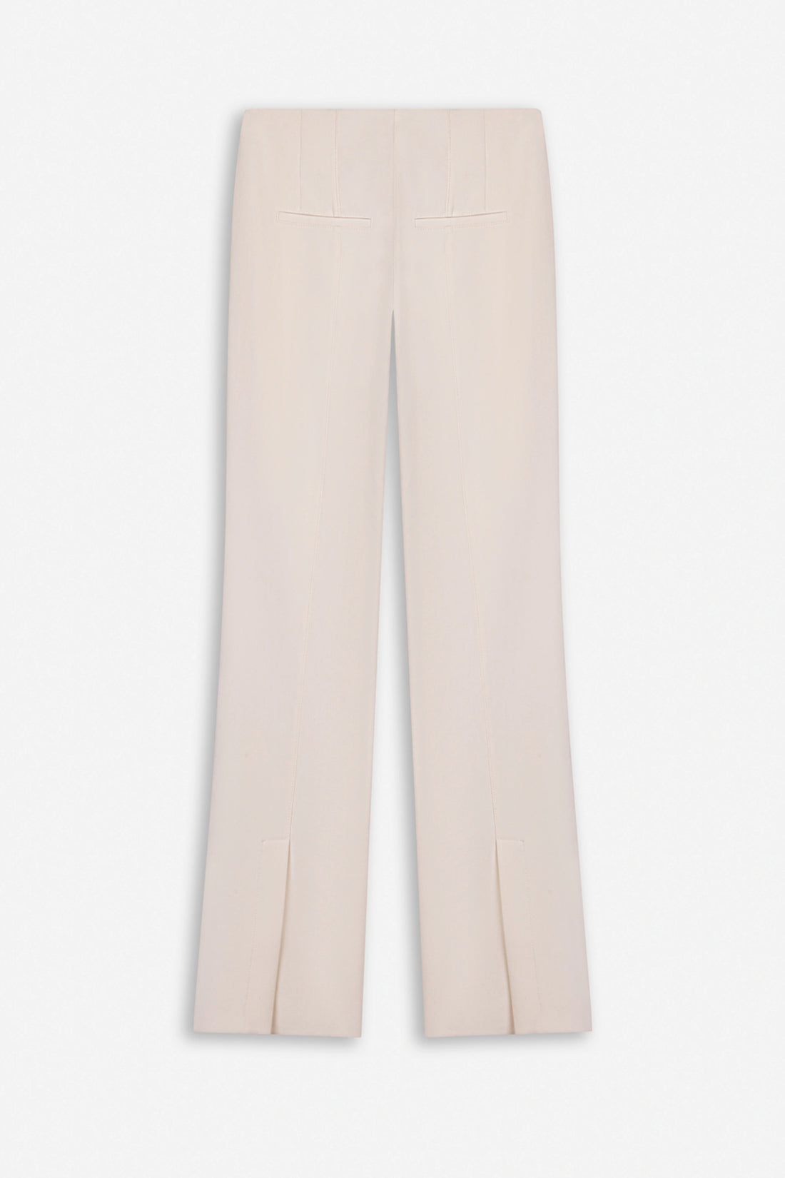 High-Waist Slit-Hem Trousers