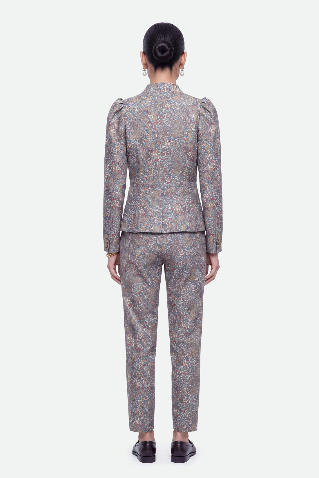 Jacquard Stand Collar Jacket