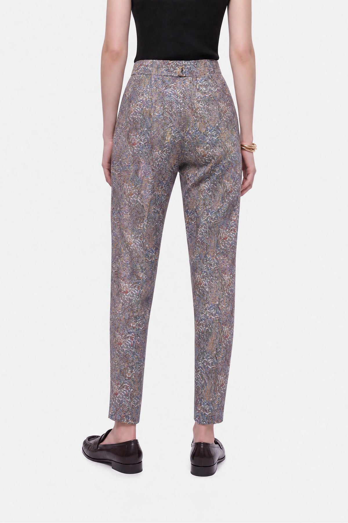Printed High Waist Trousers