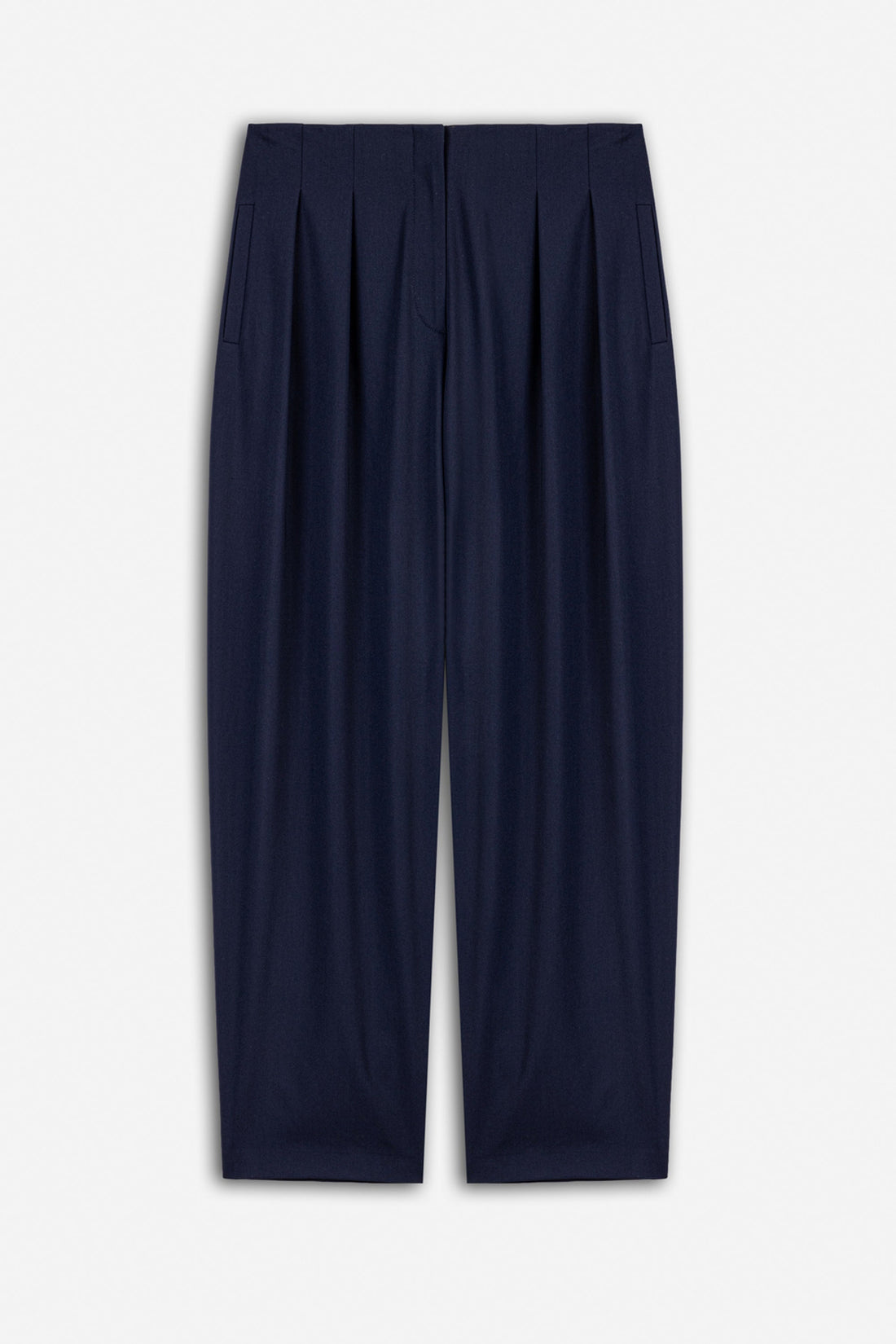 Double Pleat Belted Trousers