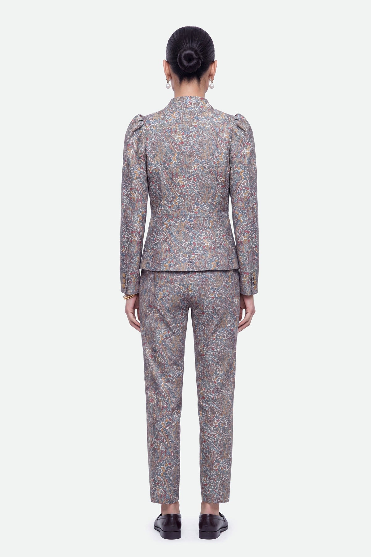 Jacquard Stand Collar Jacket