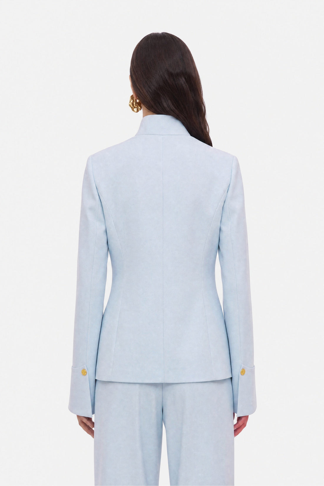 Embroidery Detail Stand Collar Jacket