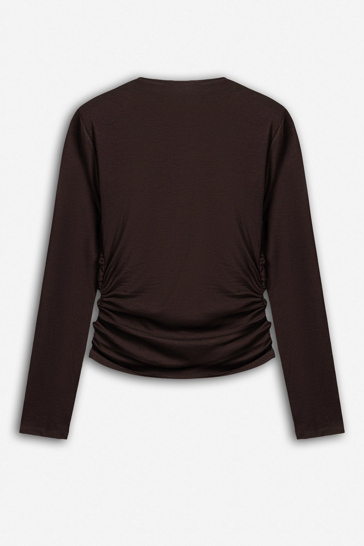 Ruffle-Trim Zip-Front Blouse
