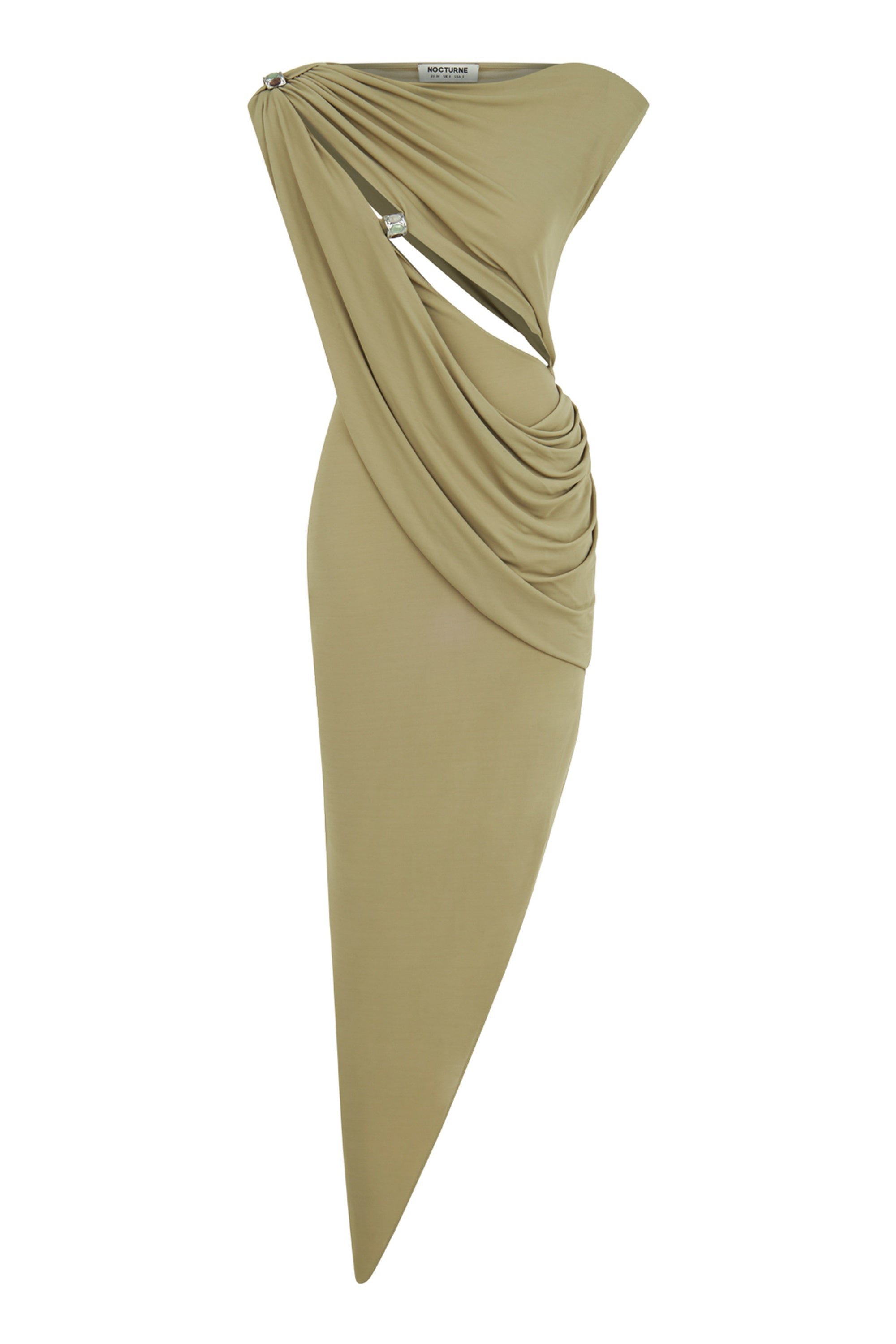 Olive Accessory Detailed Midi Dress