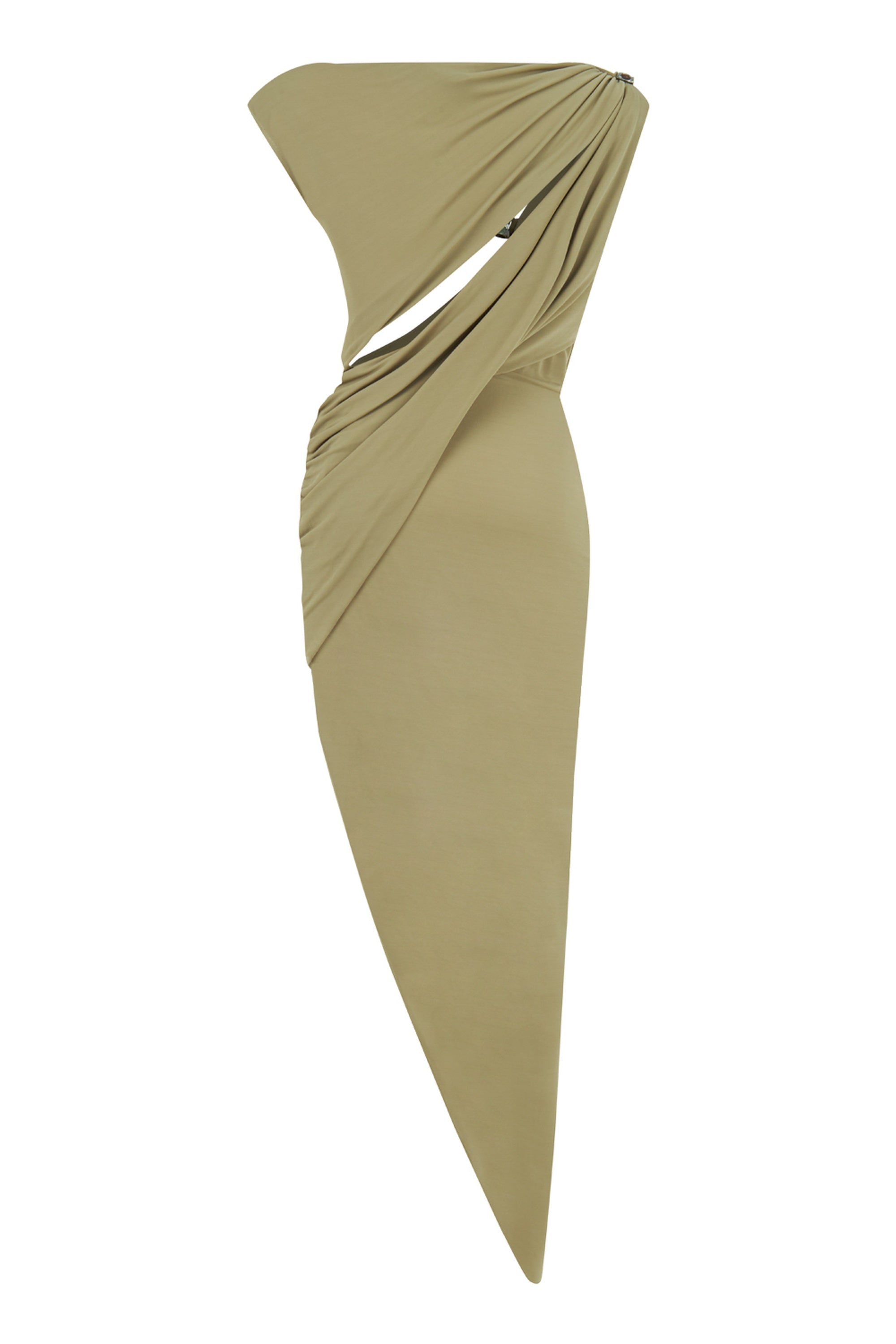 Olive Accessory Detailed Midi Dress