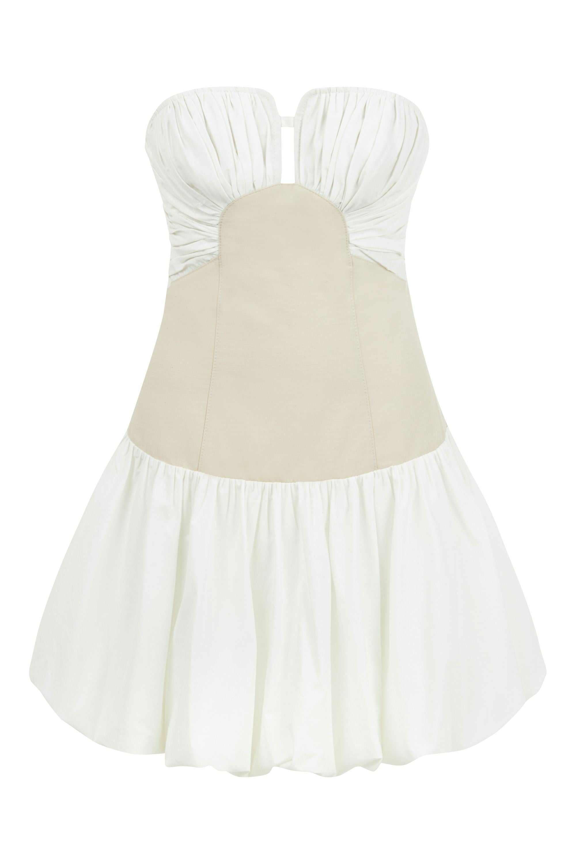 White Strapless Mini Dress