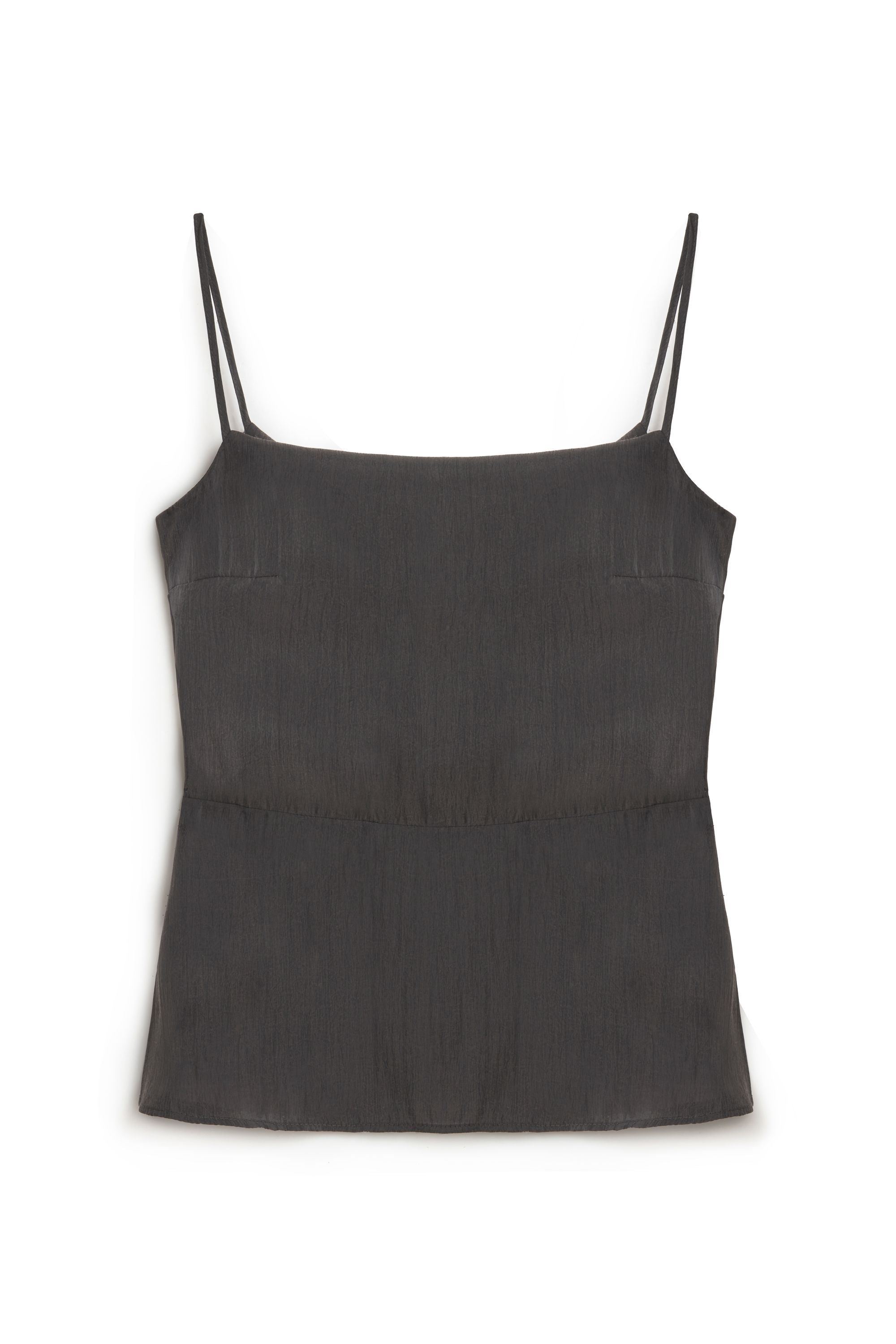 Anthracite Slit Strap Blouse