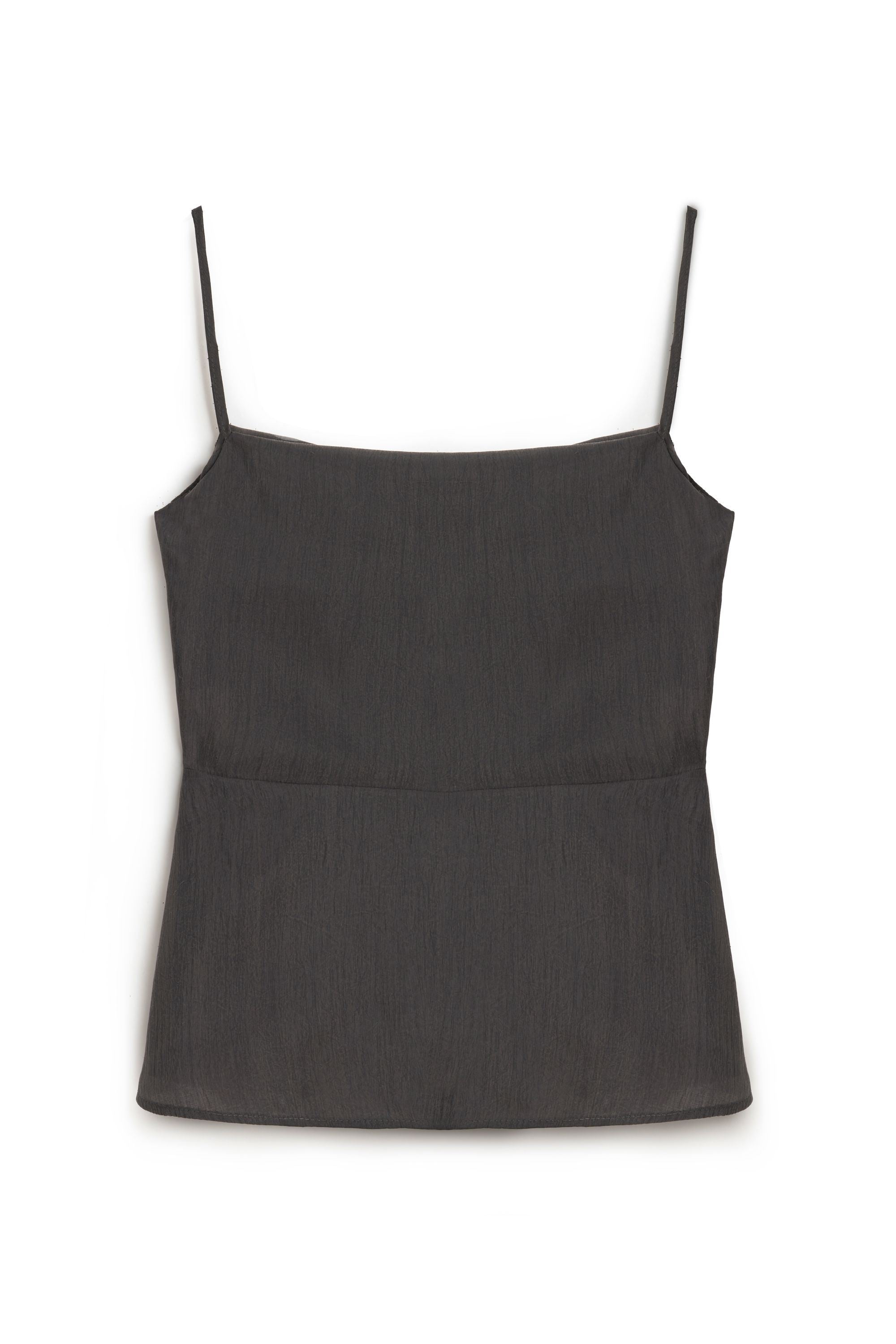Anthracite Slit Strap Blouse