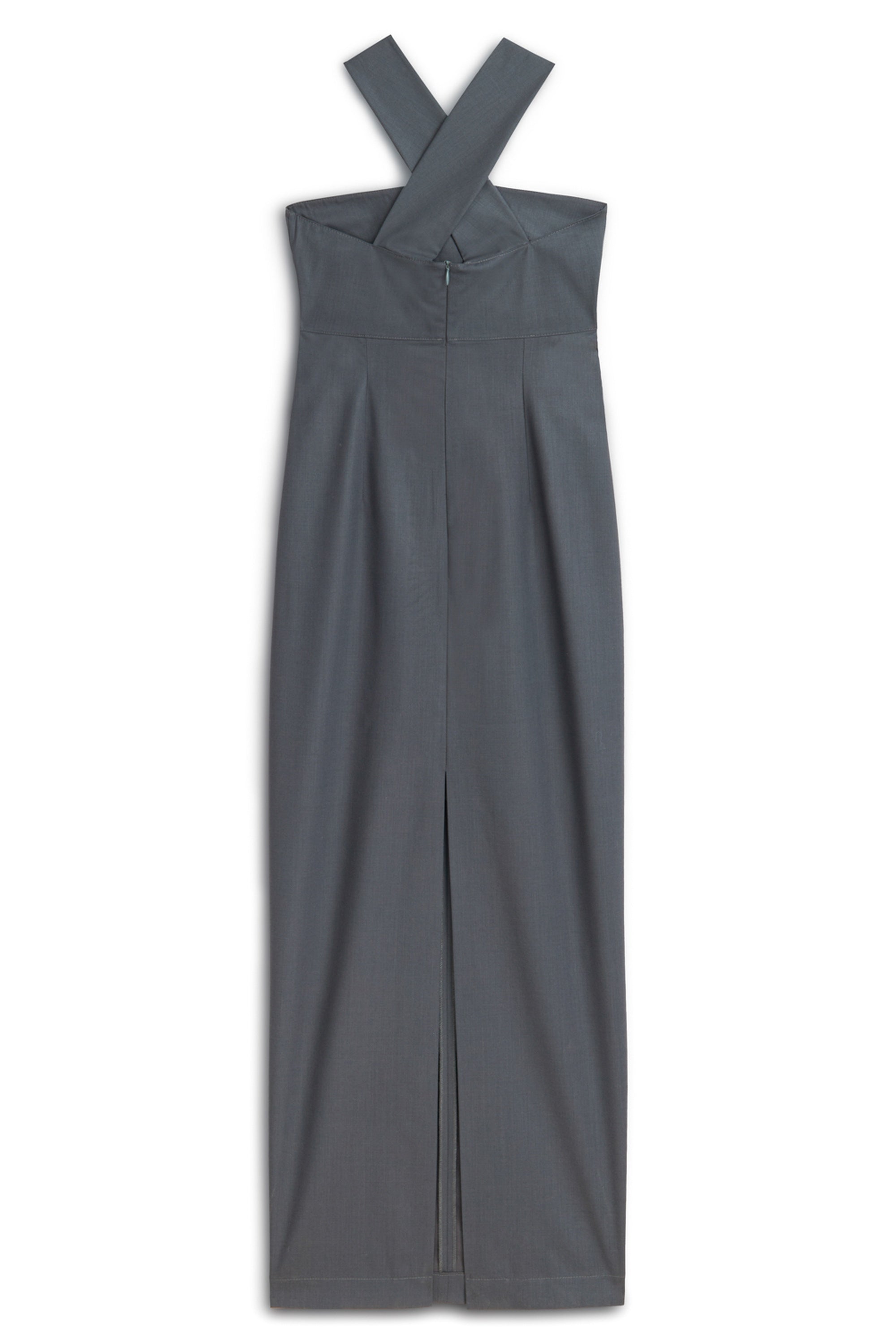 Anthracite Cut-Out Detailed Midi Dress