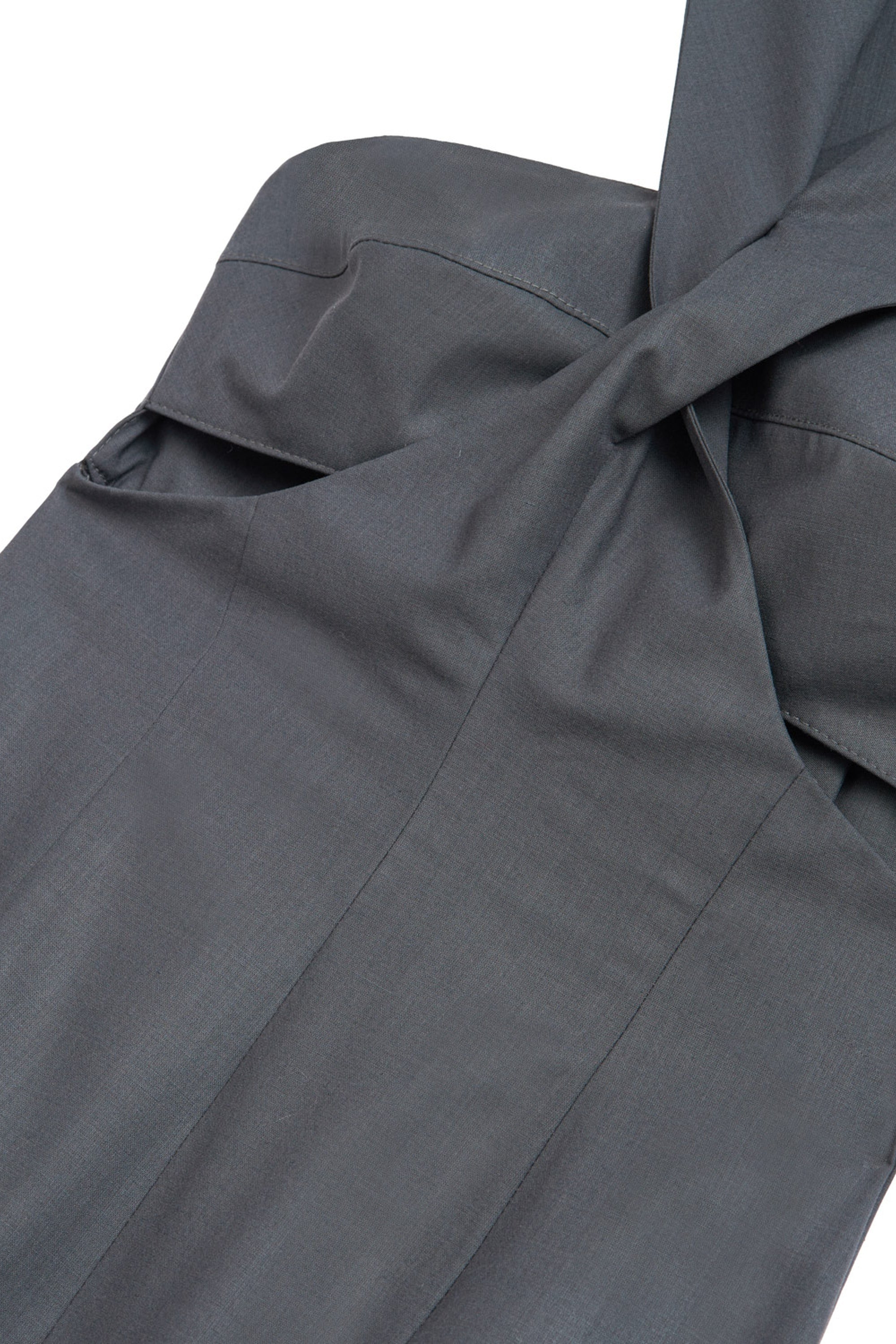 Anthracite Cut-Out Detailed Midi Dress