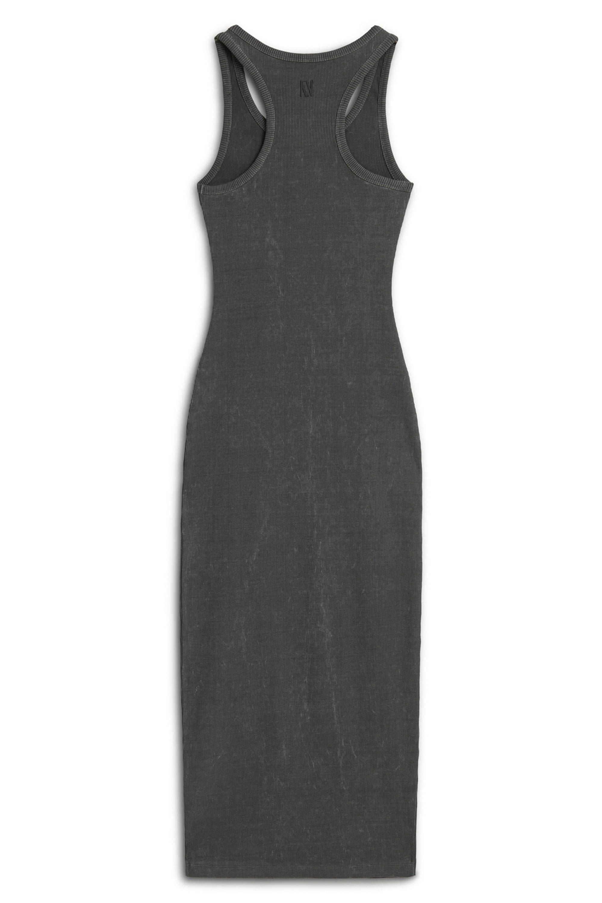 Anthracite Printed Detailed Maxi Dress