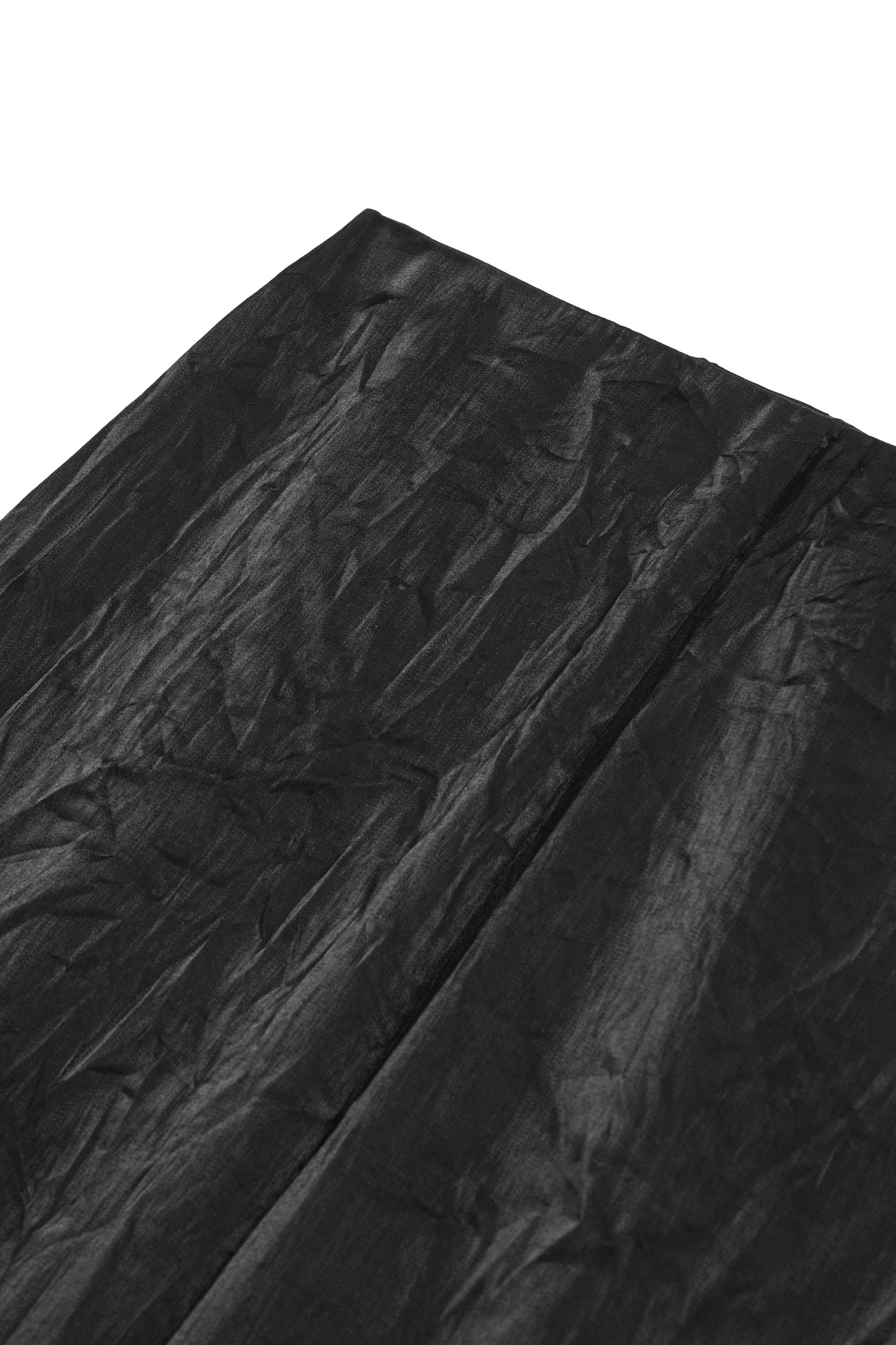 Black Wrinkled Look Trousers