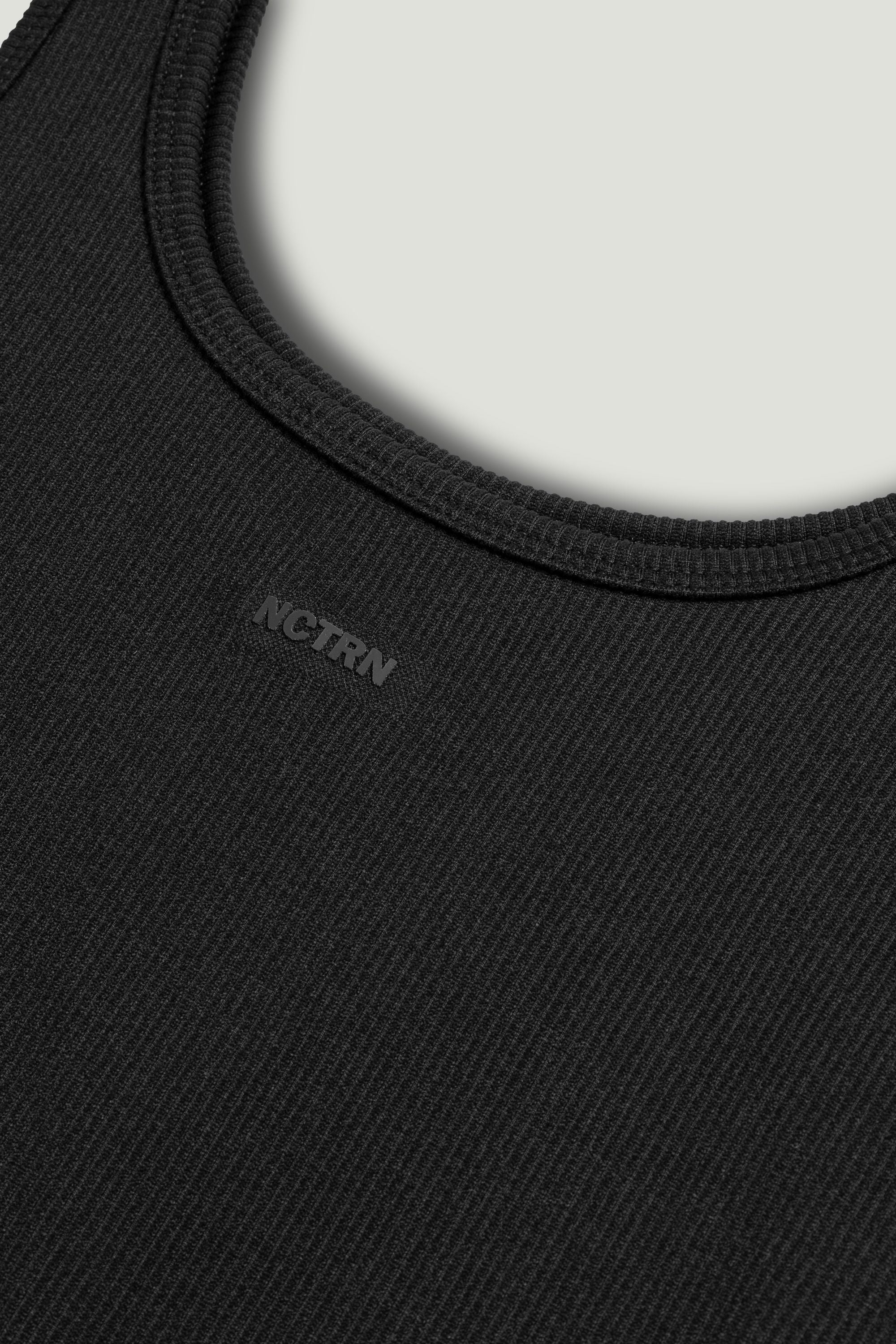 Black Printed Sleeveless Crop Top