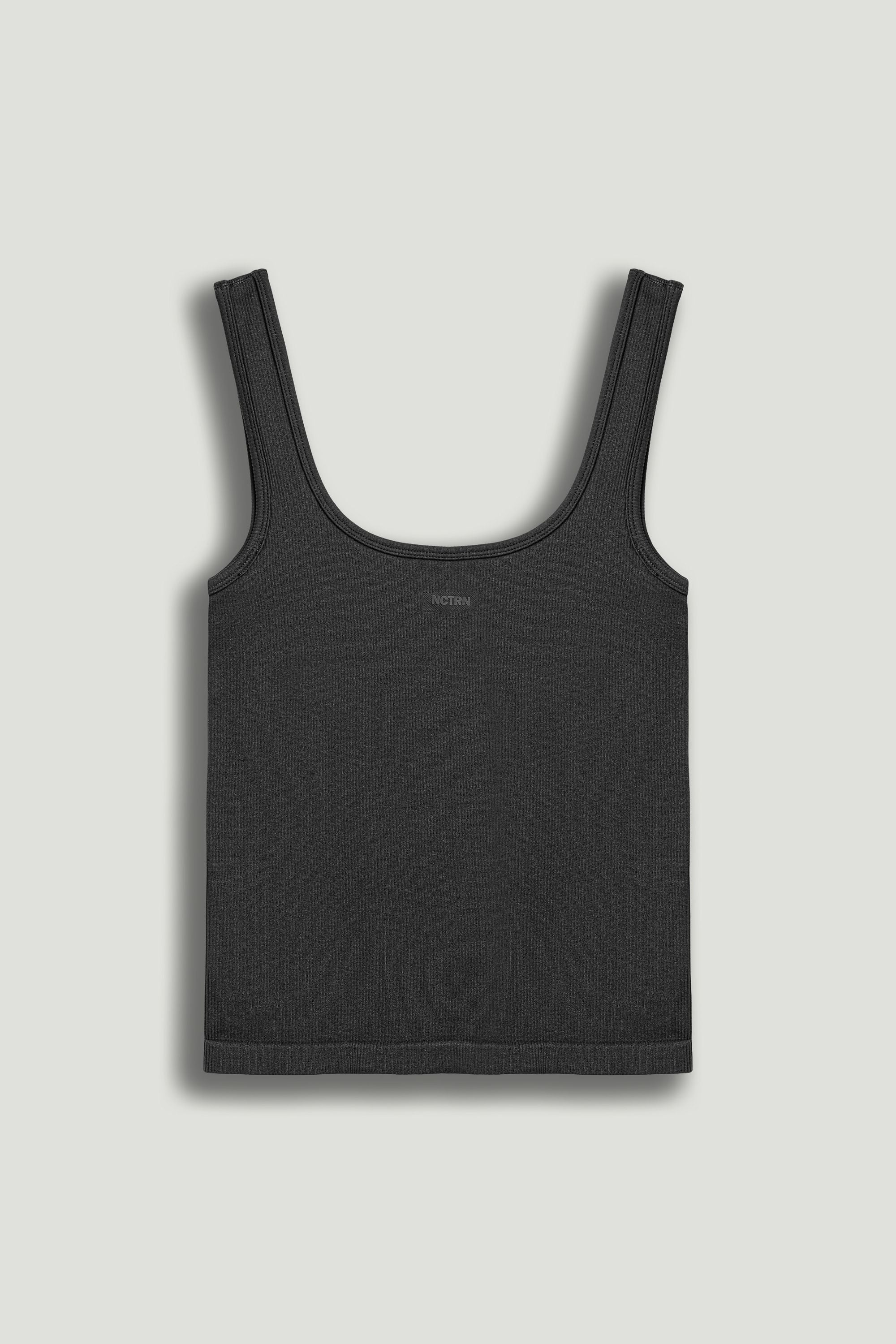 Anthracite Printed Sleeveless Crop Top