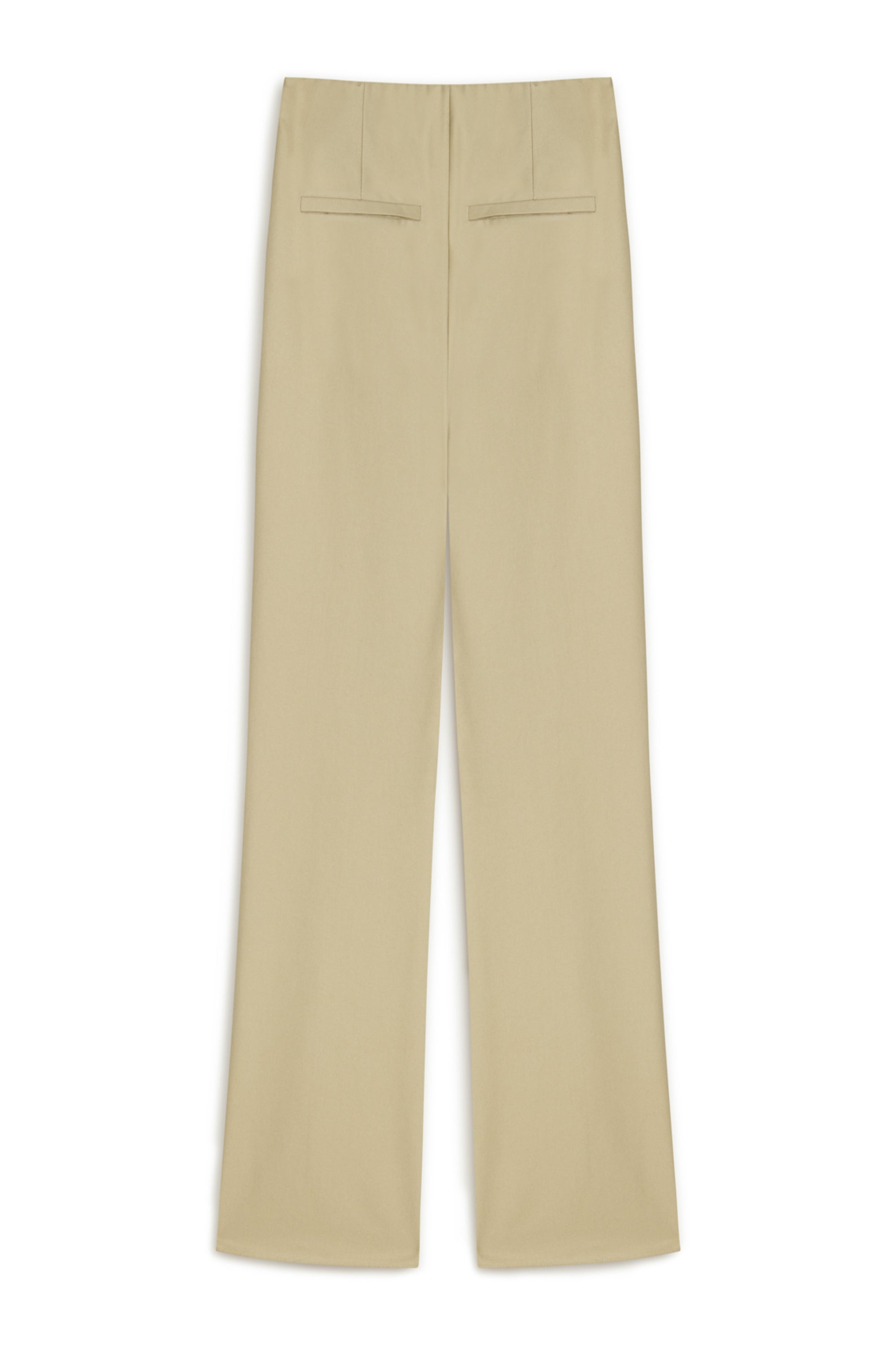 Beige Slit Detailed Trousers