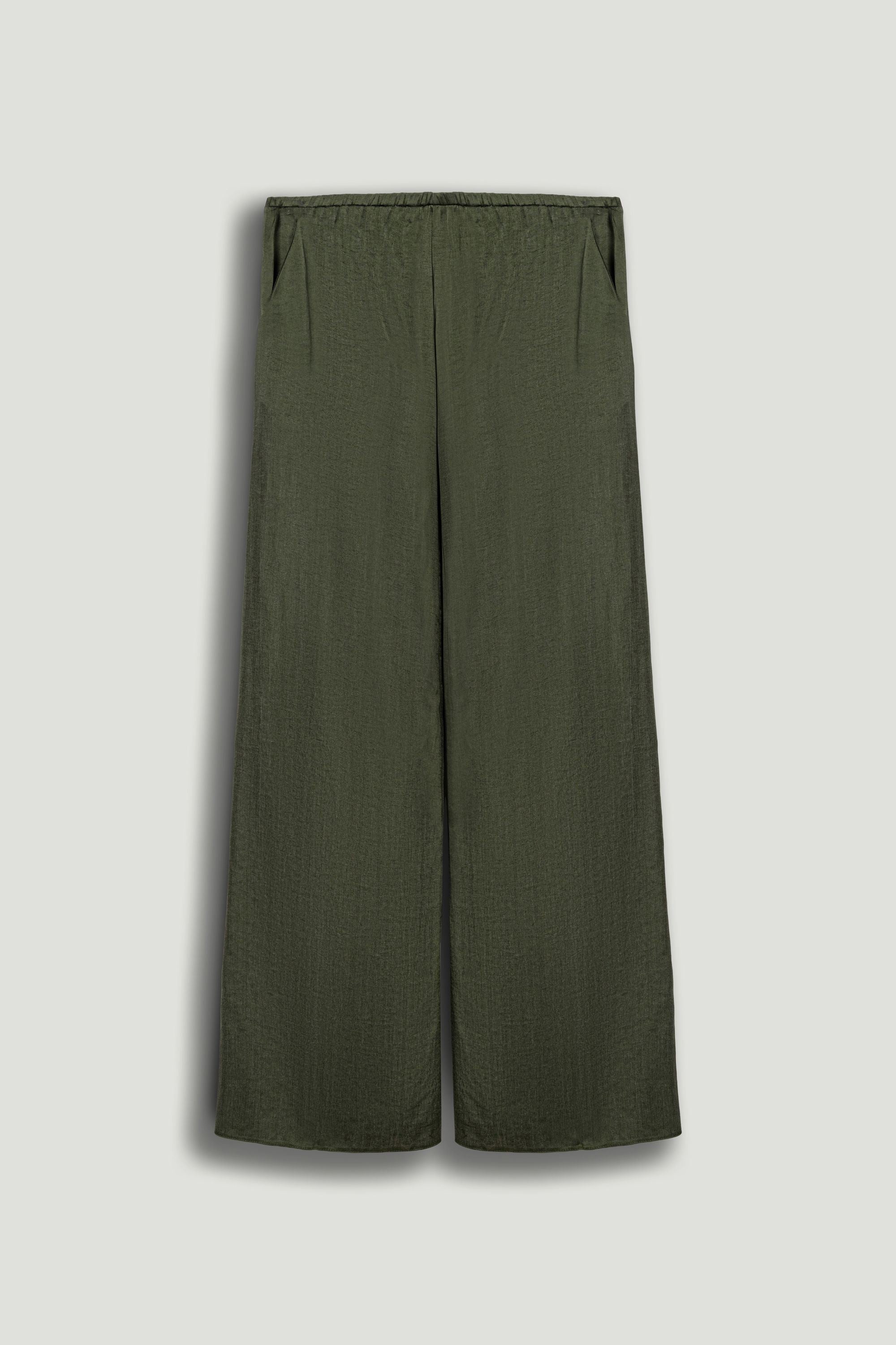 Fluid Tailored Wide-Leg Pants
