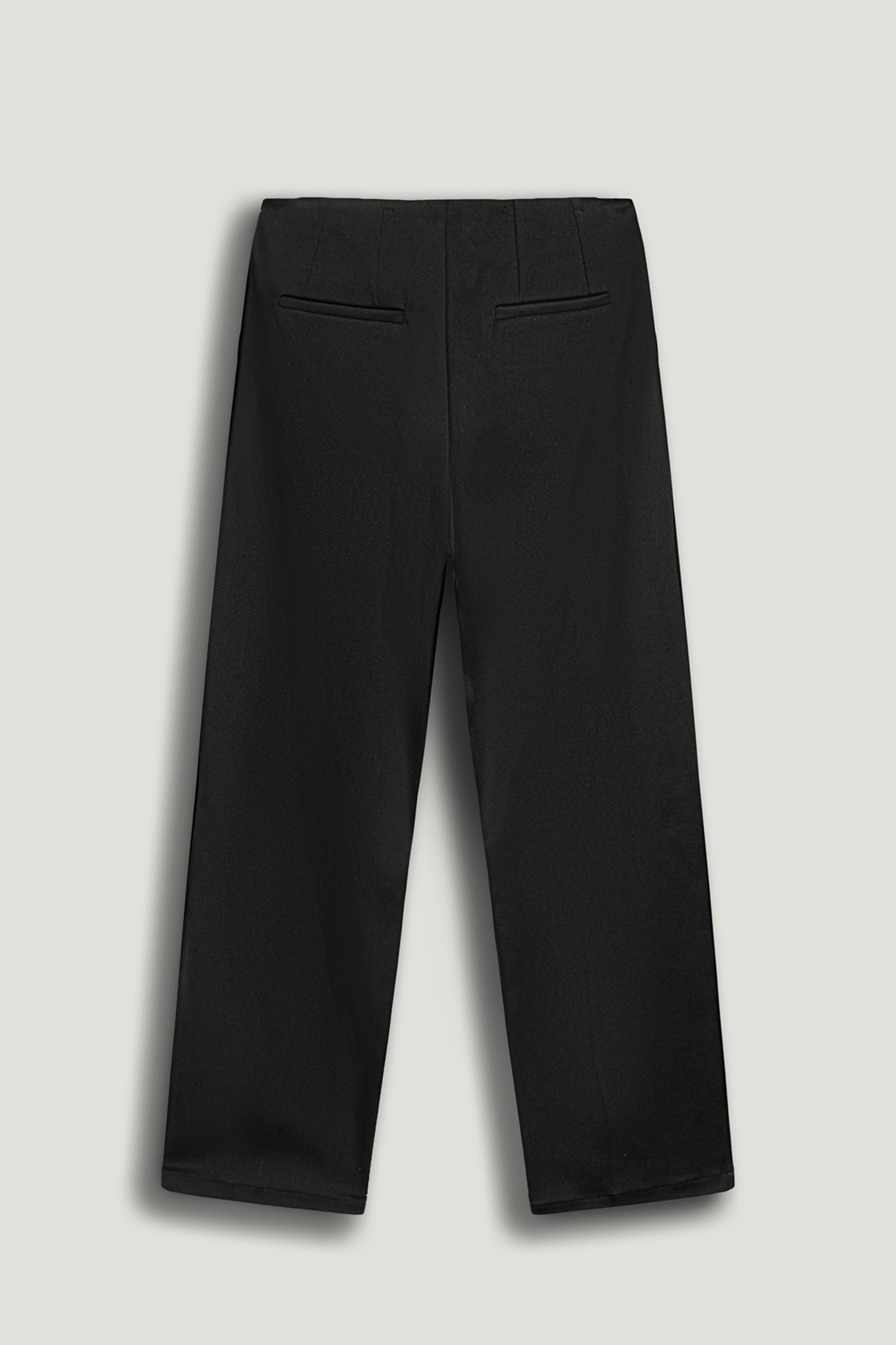 Black Pleat Detailed Pants