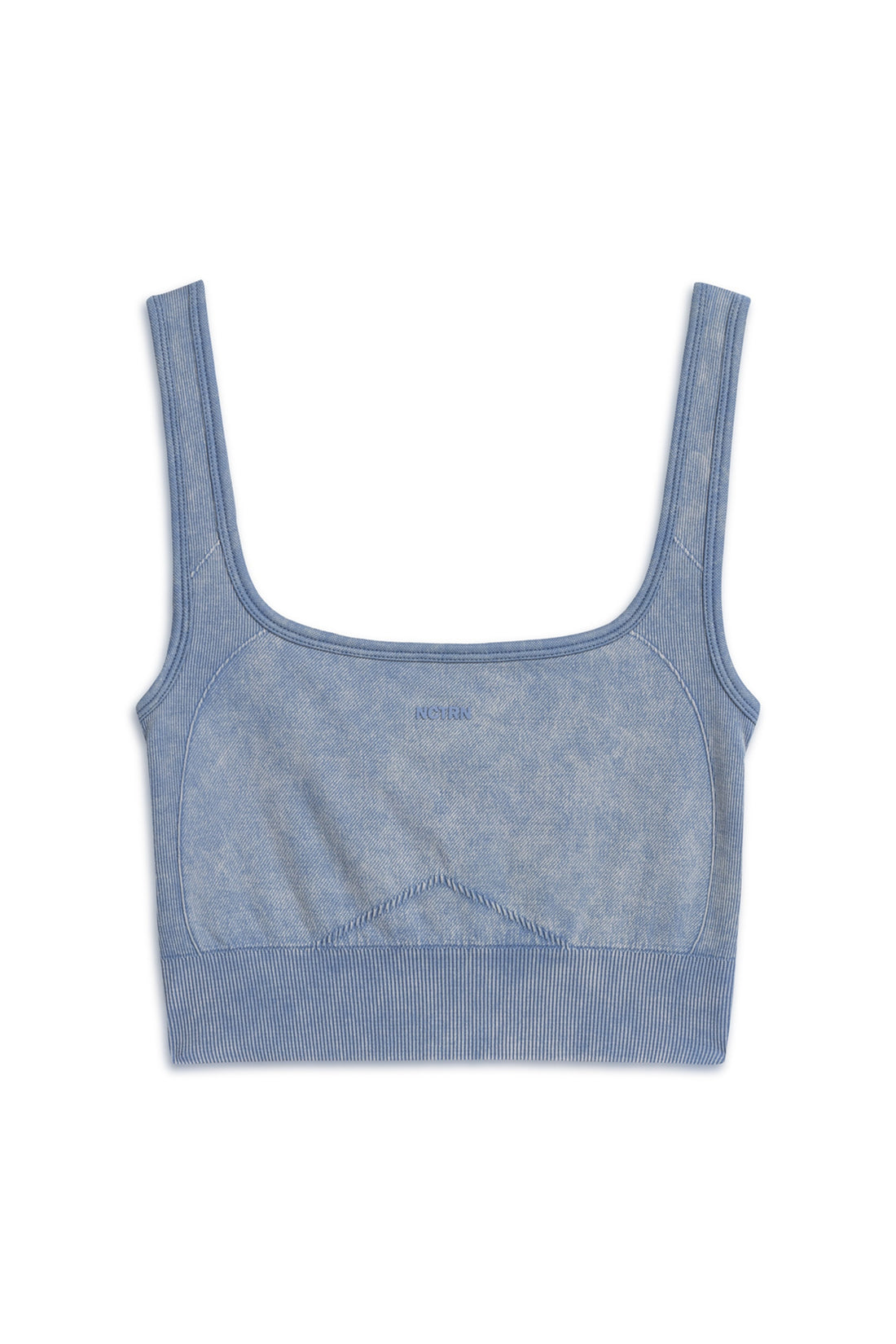 Indigo Ribbed Crop Top