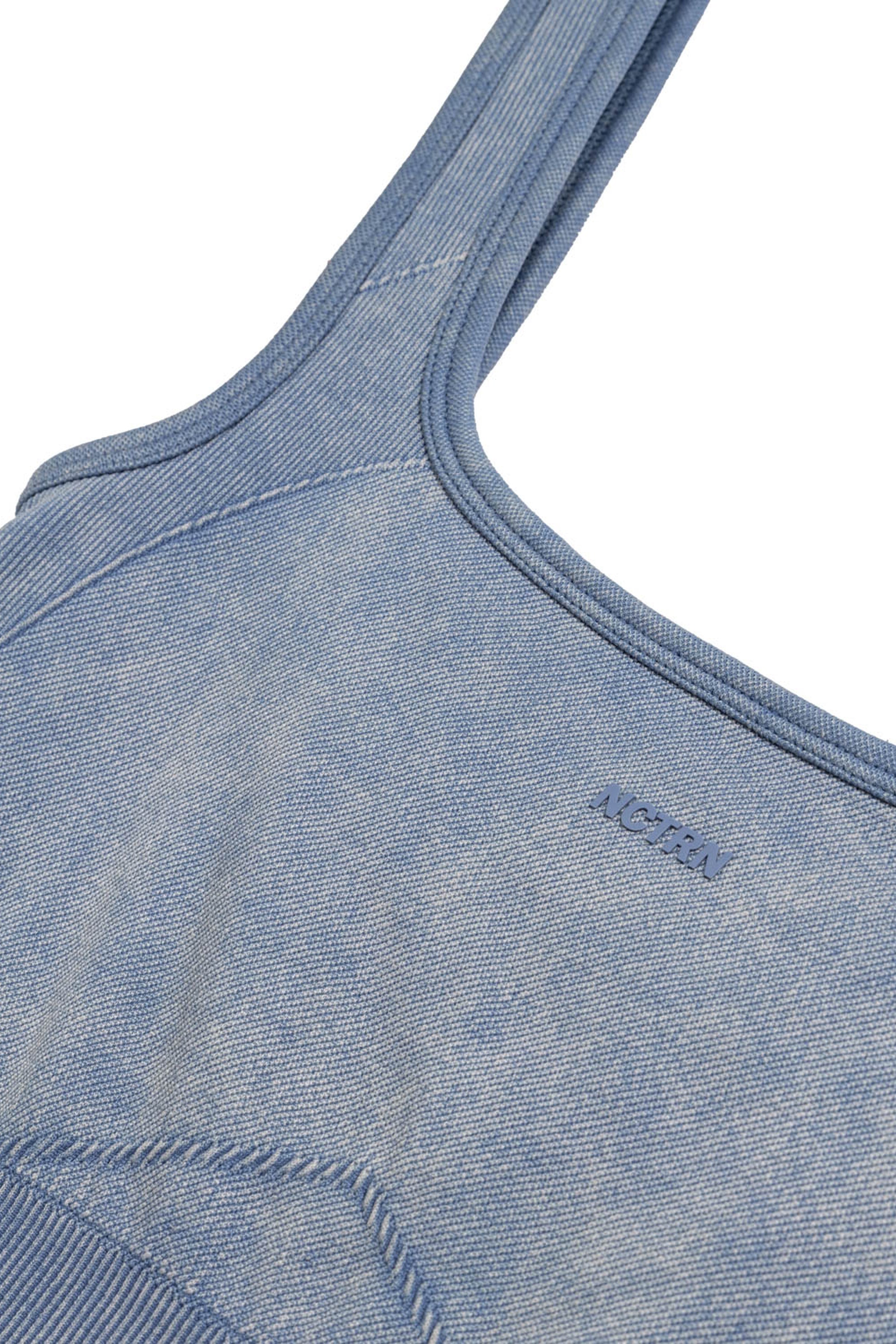 Indigo Ribbed Crop Top