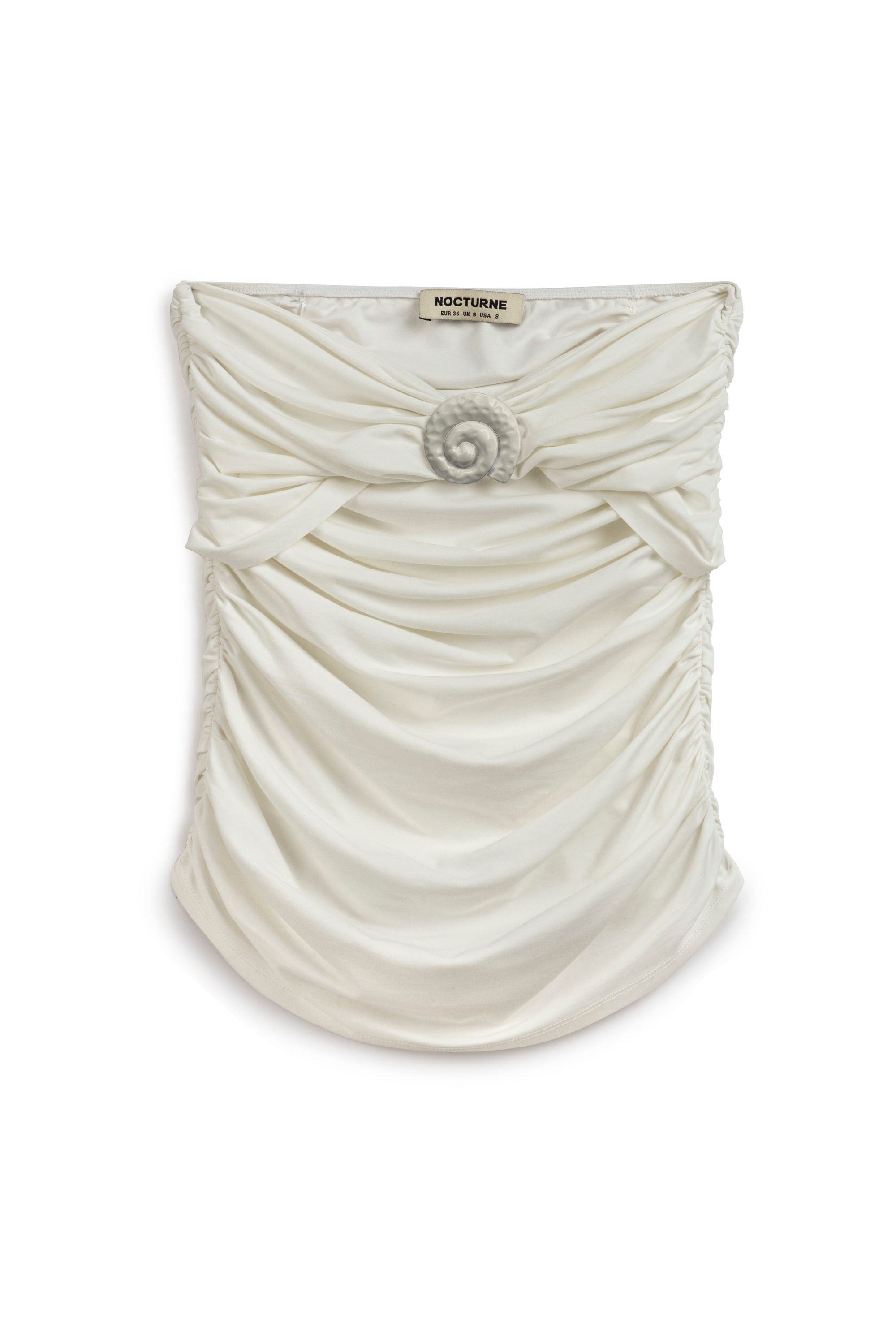 White Oyster Accessory Blouse