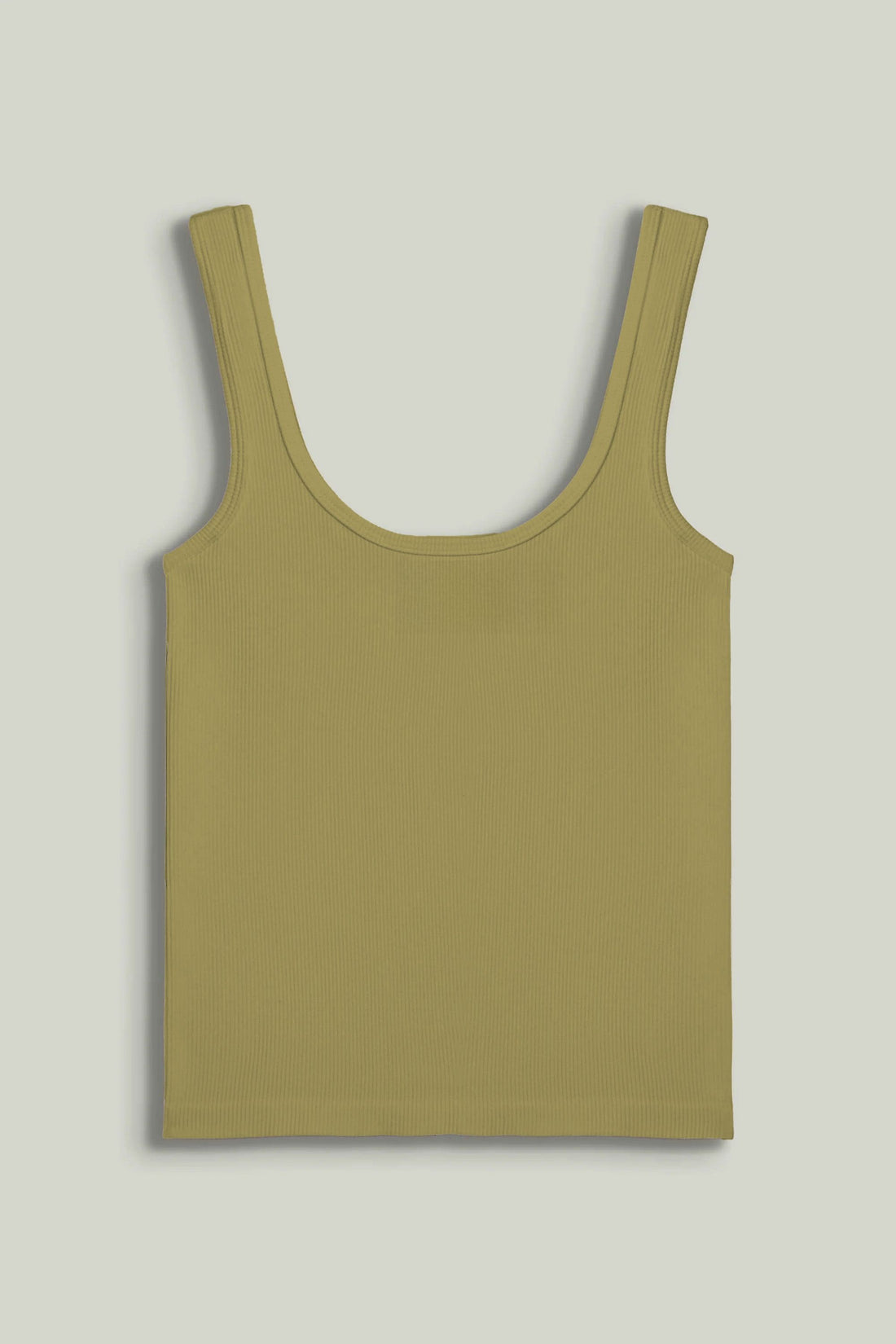 Khaki Printed Sleeveless Crop Top