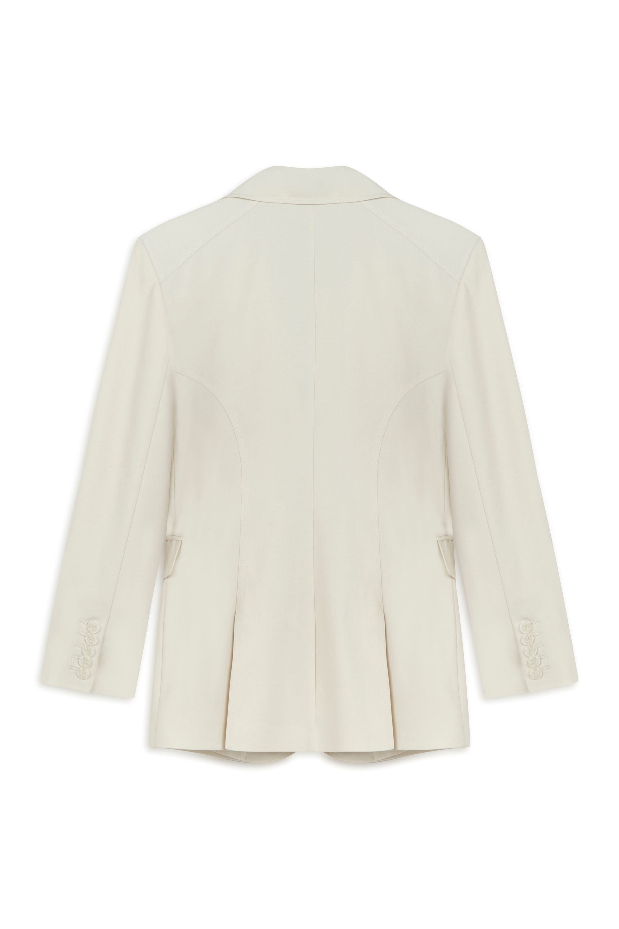 Beige Padded Blazer Jacket