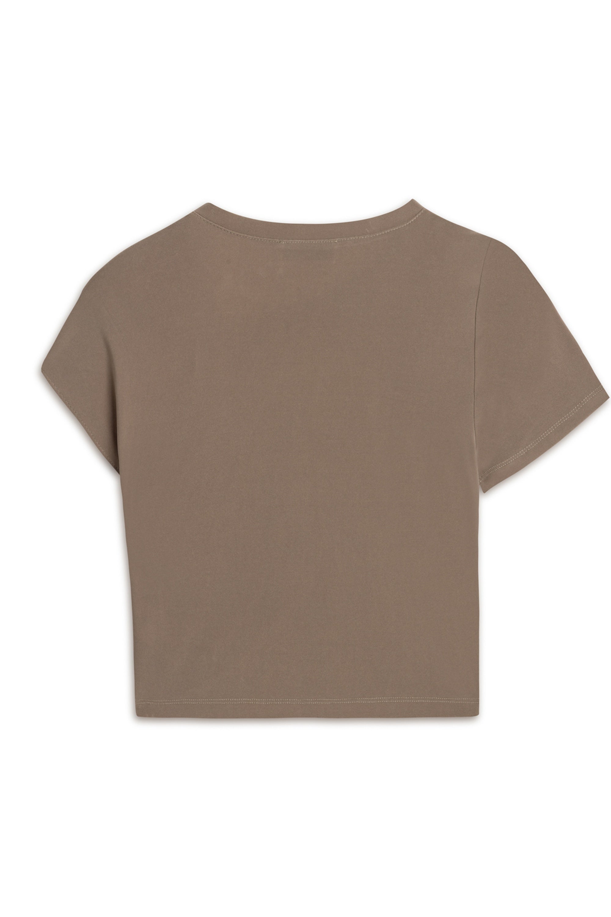 Brown Crop Top with Twisted Detail