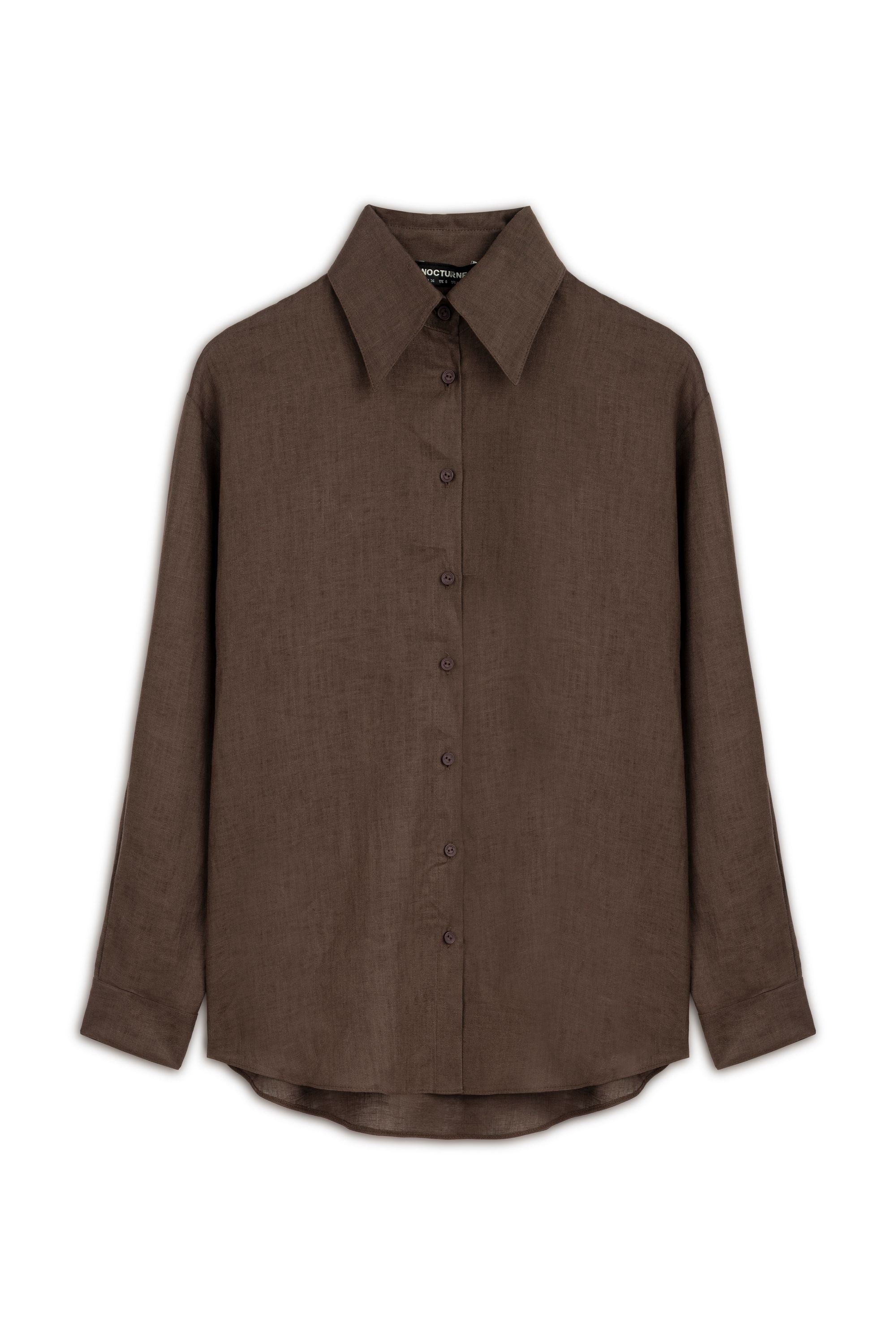 Dark Brown Linen Shirt