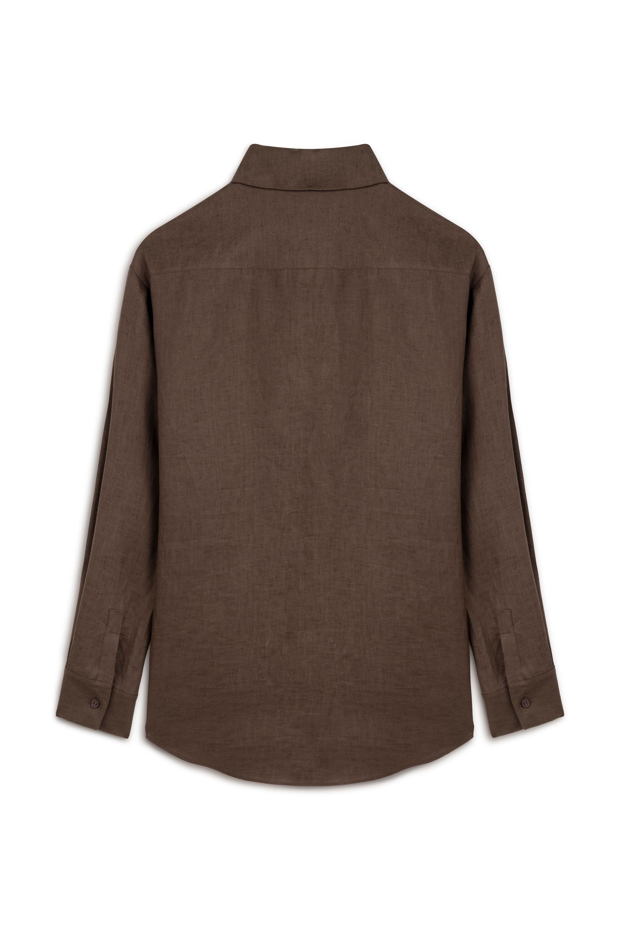 Dark Brown Linen Shirt