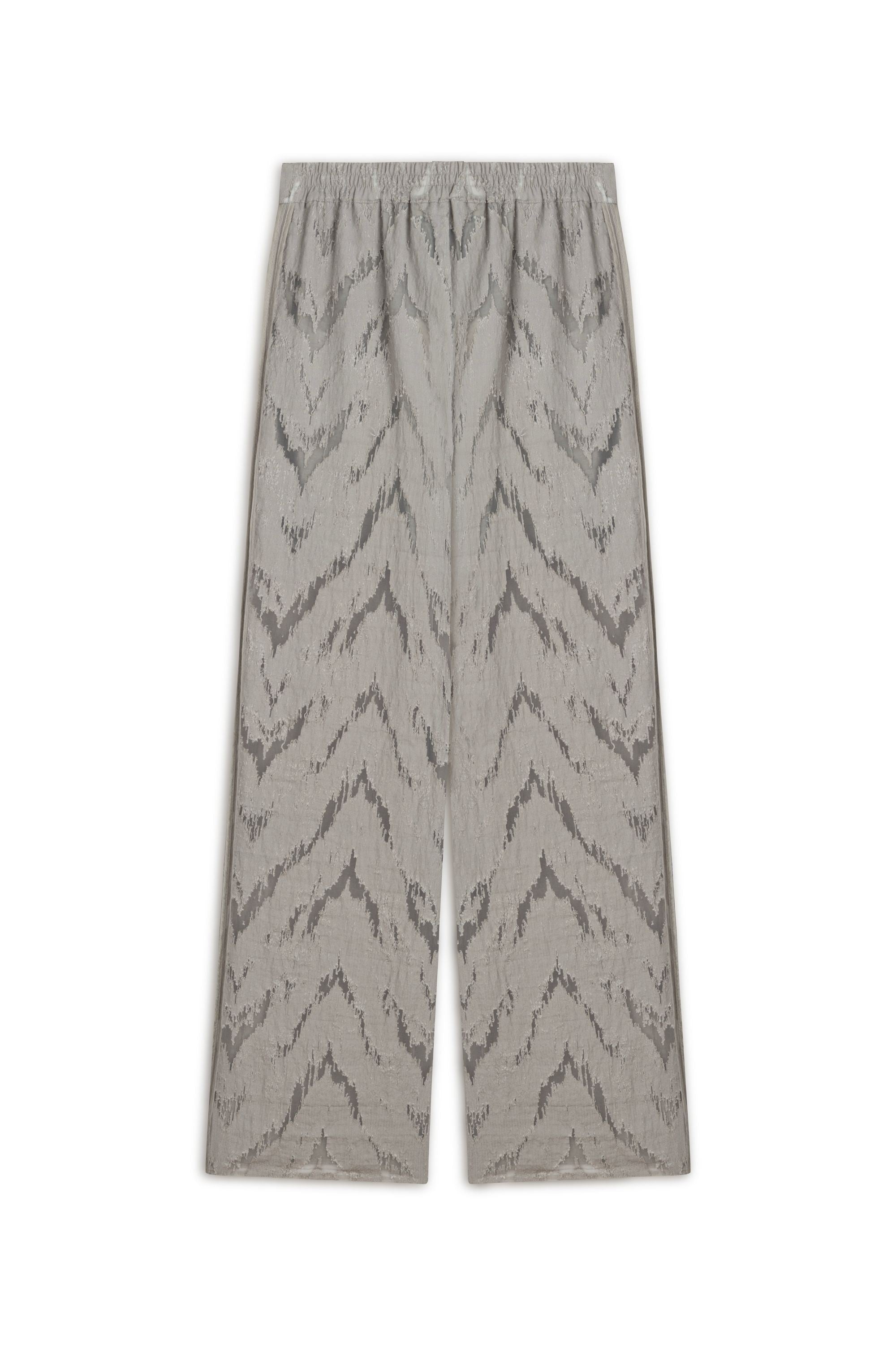 Grey Jacquard Trousers