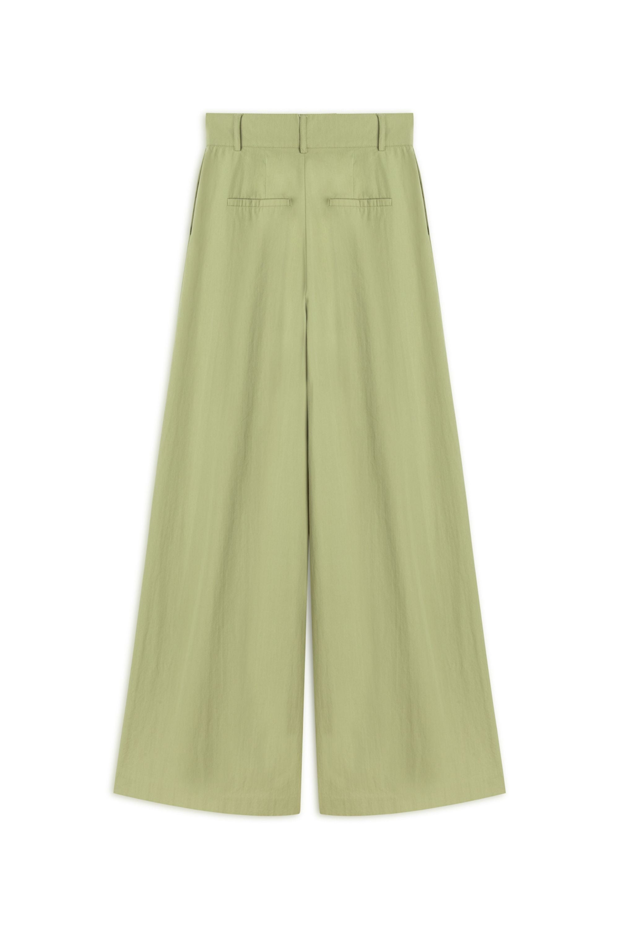 Khaki Double Pleated Trousers
