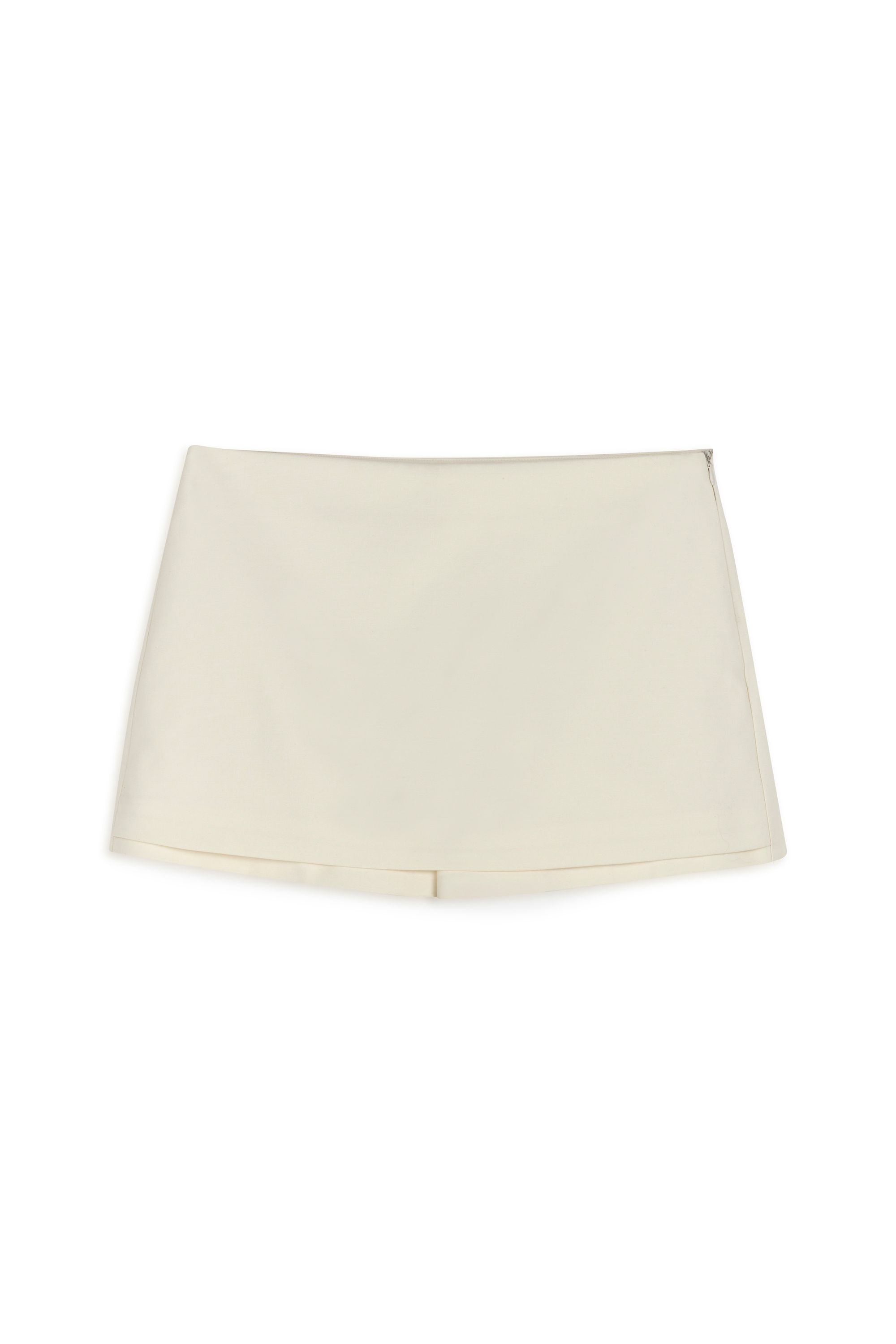 Beige Low Waist Mini Skort