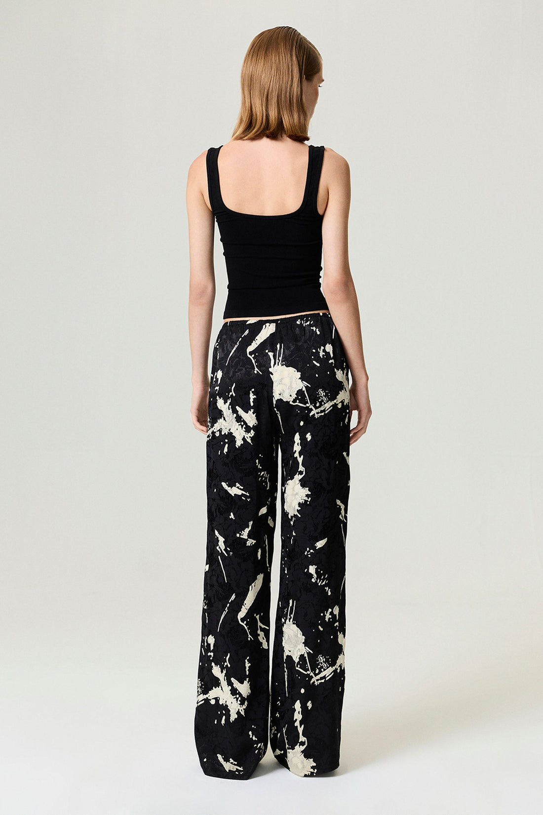 Black and White Draped Pants