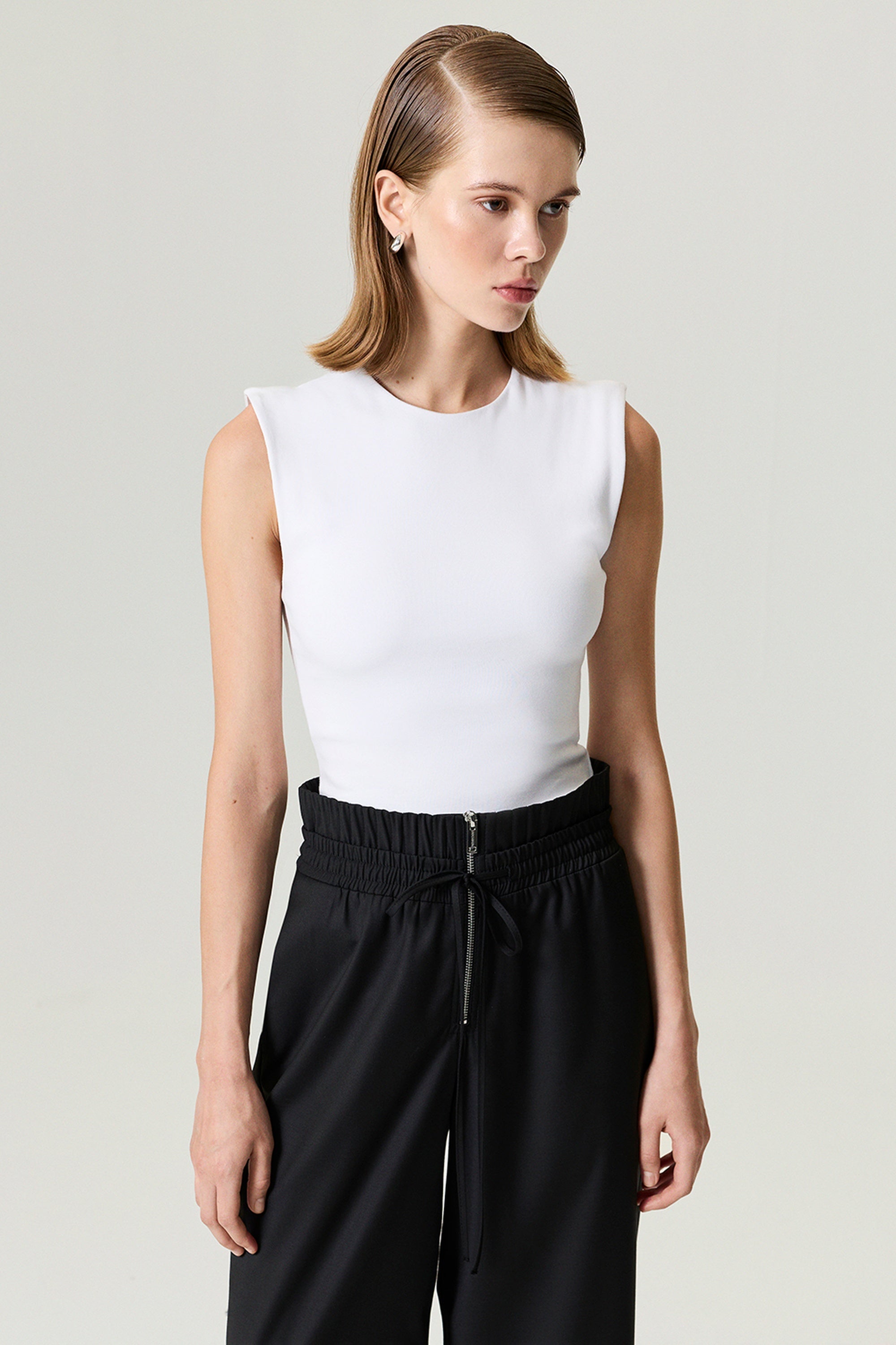 Drawstring Waist Relaxed Pants