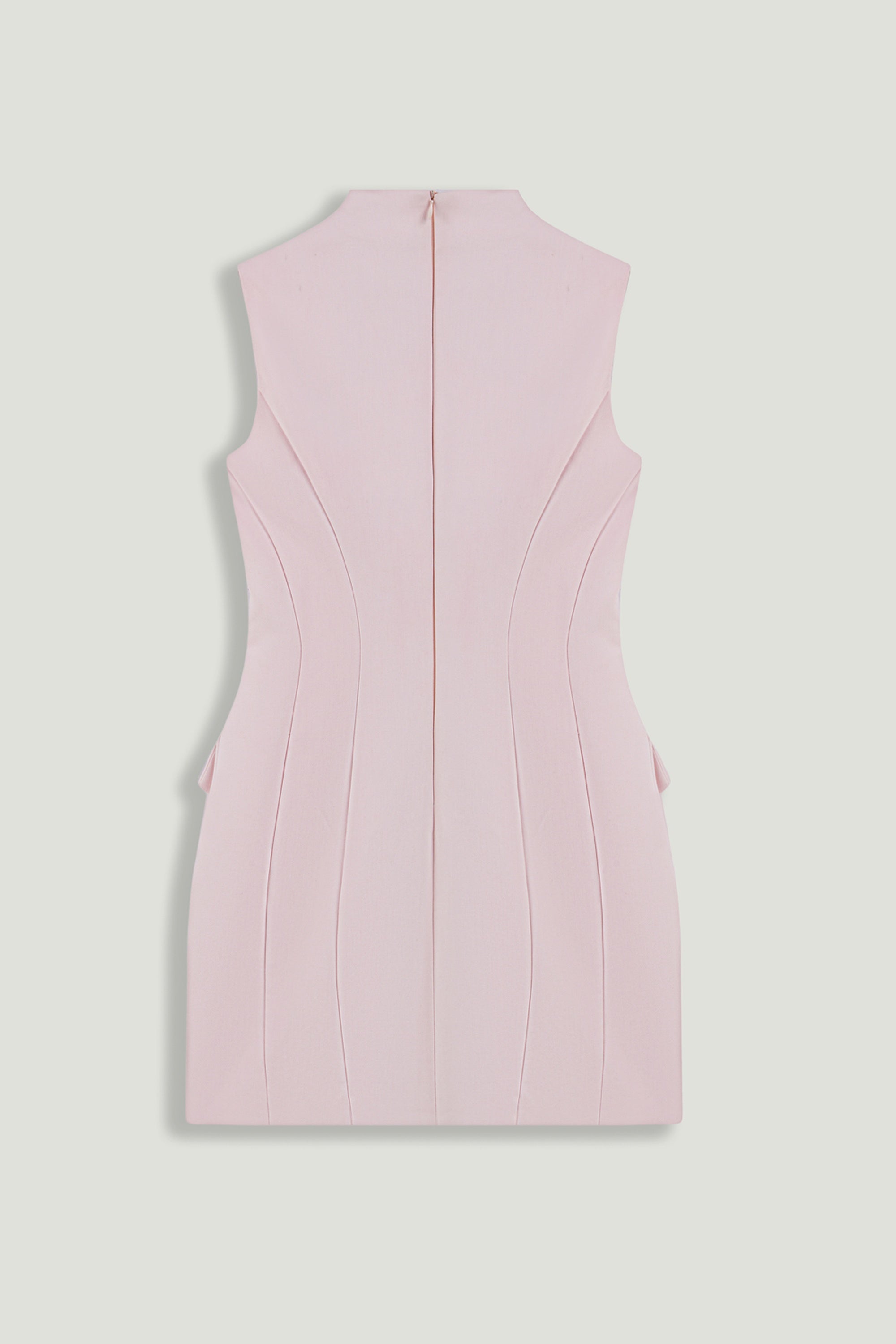Mandarin Collar Mini Dress