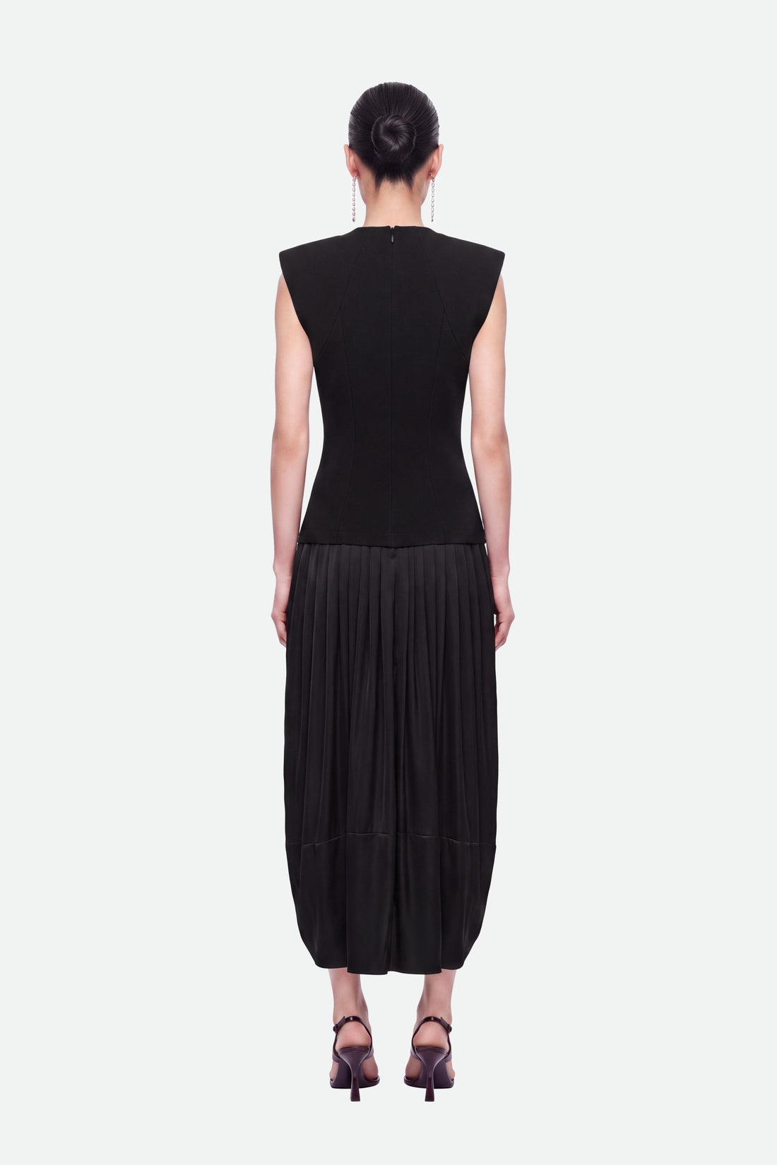 Cap-Sleeve Bubble-Hem Dress