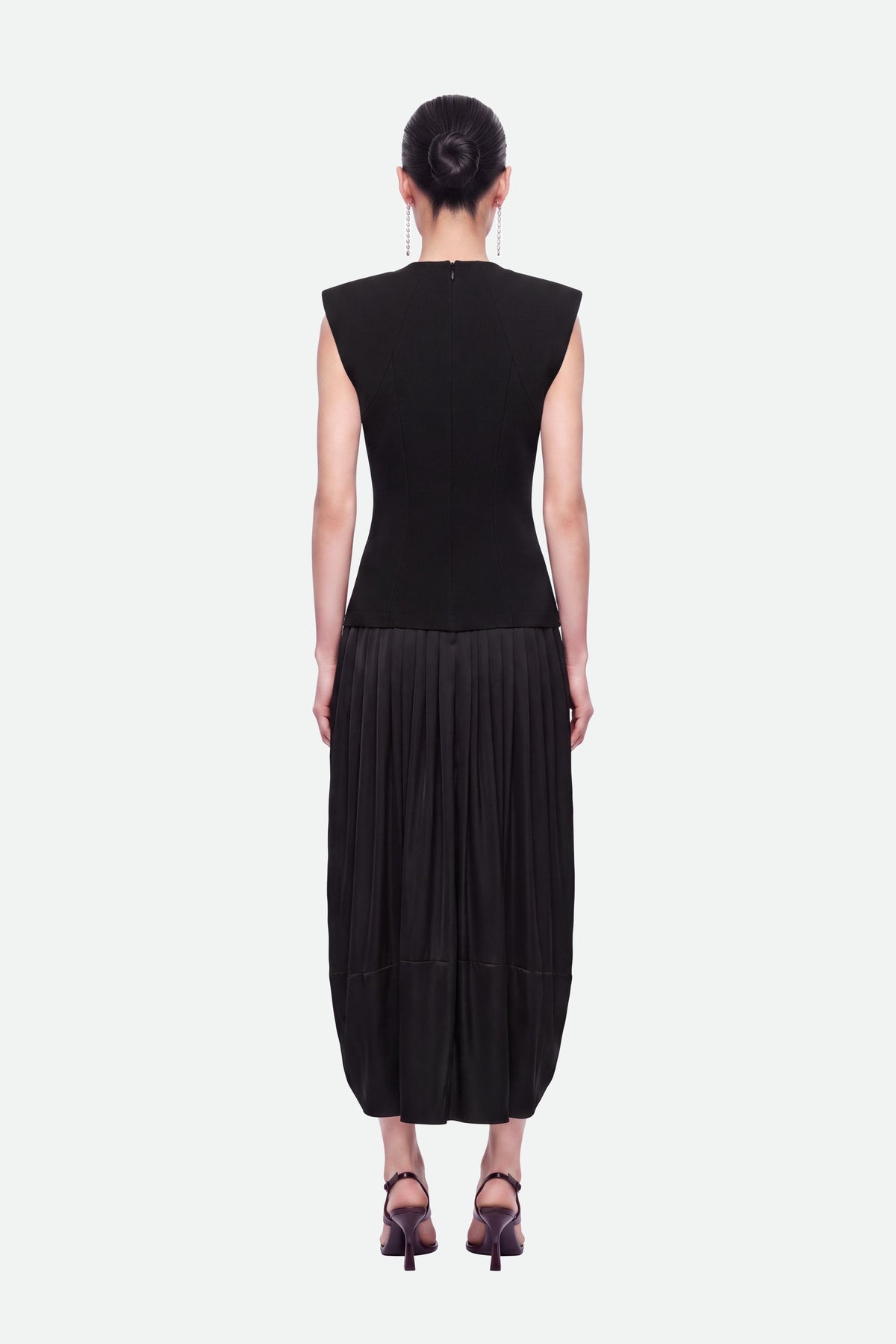 Cap-Sleeve Bubble-Hem Dress