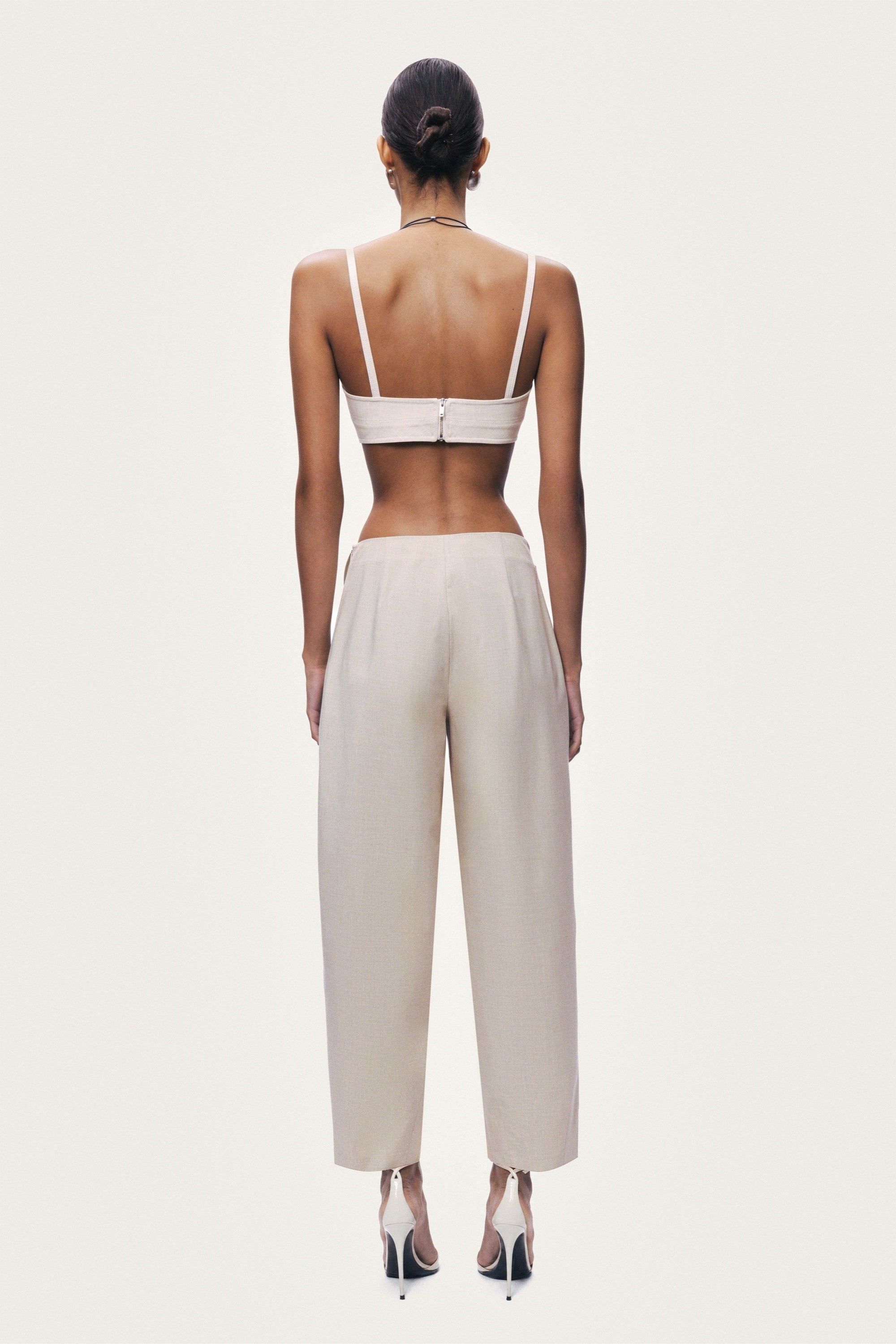 Draped Waist Detail Trousers