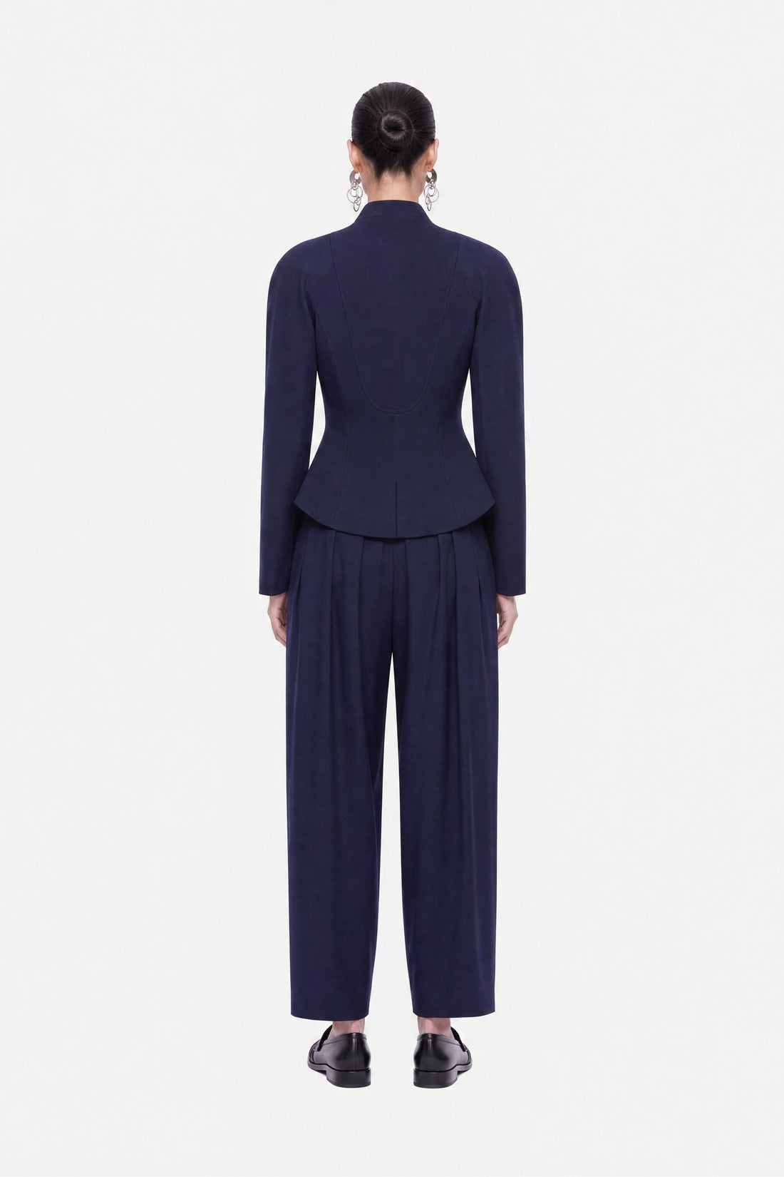 Double Pleat Belted Trousers