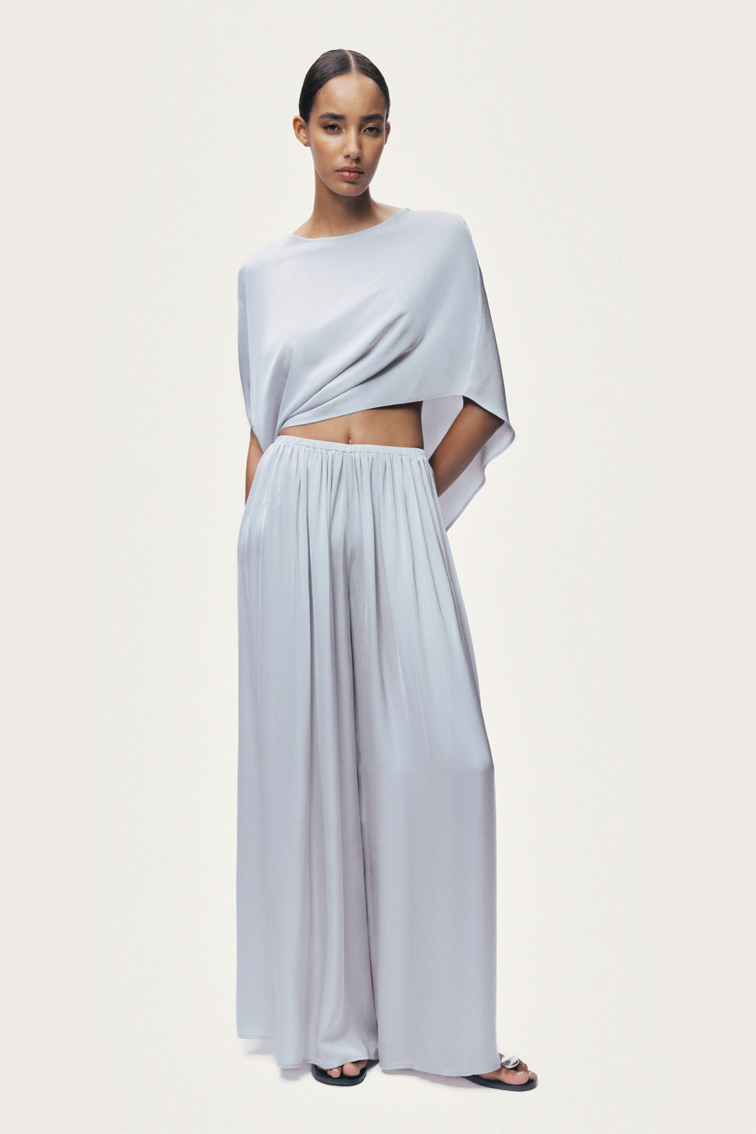 Wide-Leg Tailored Trousers