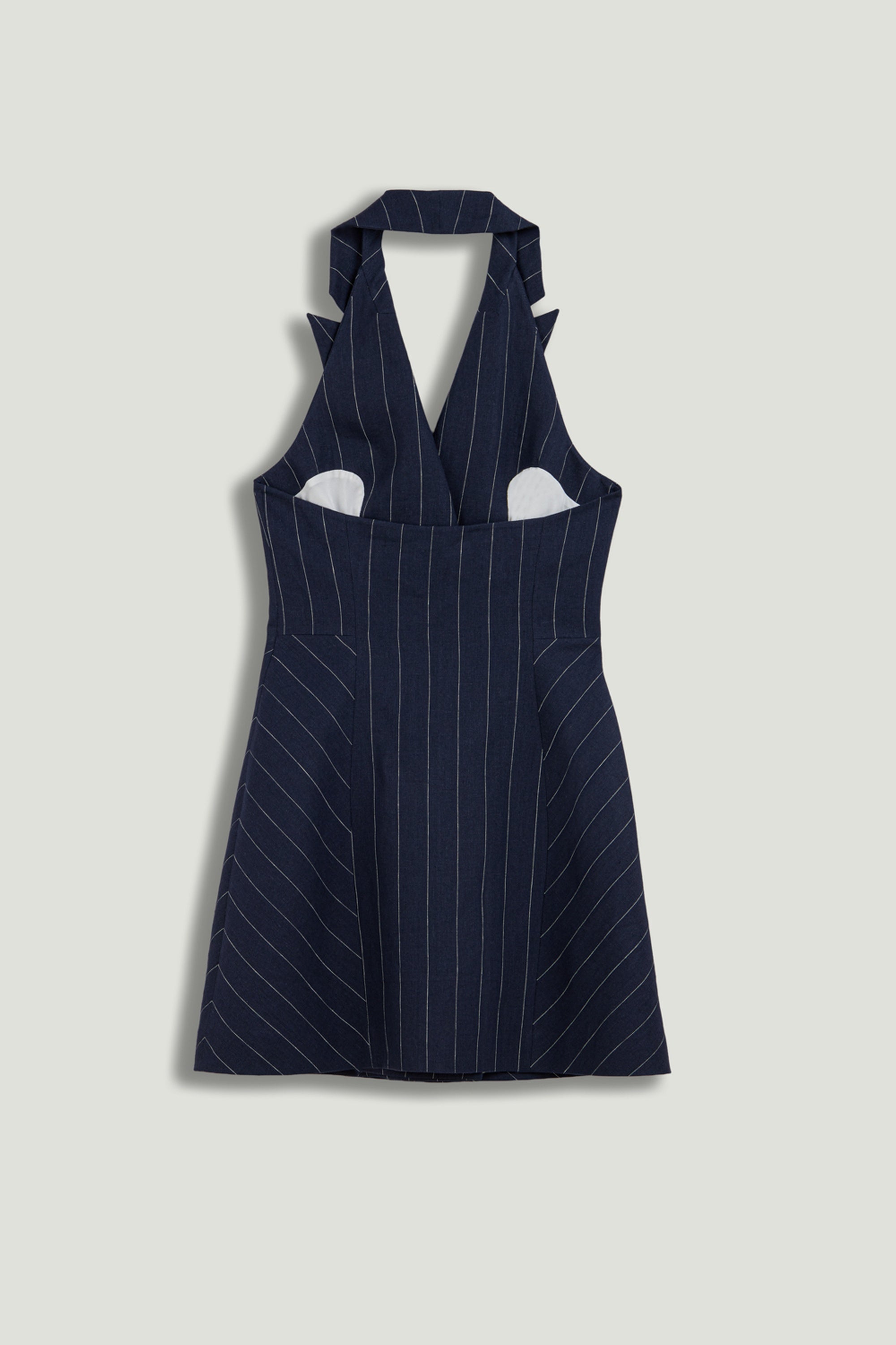 Double-Breasted Halter Neck Mini Dress