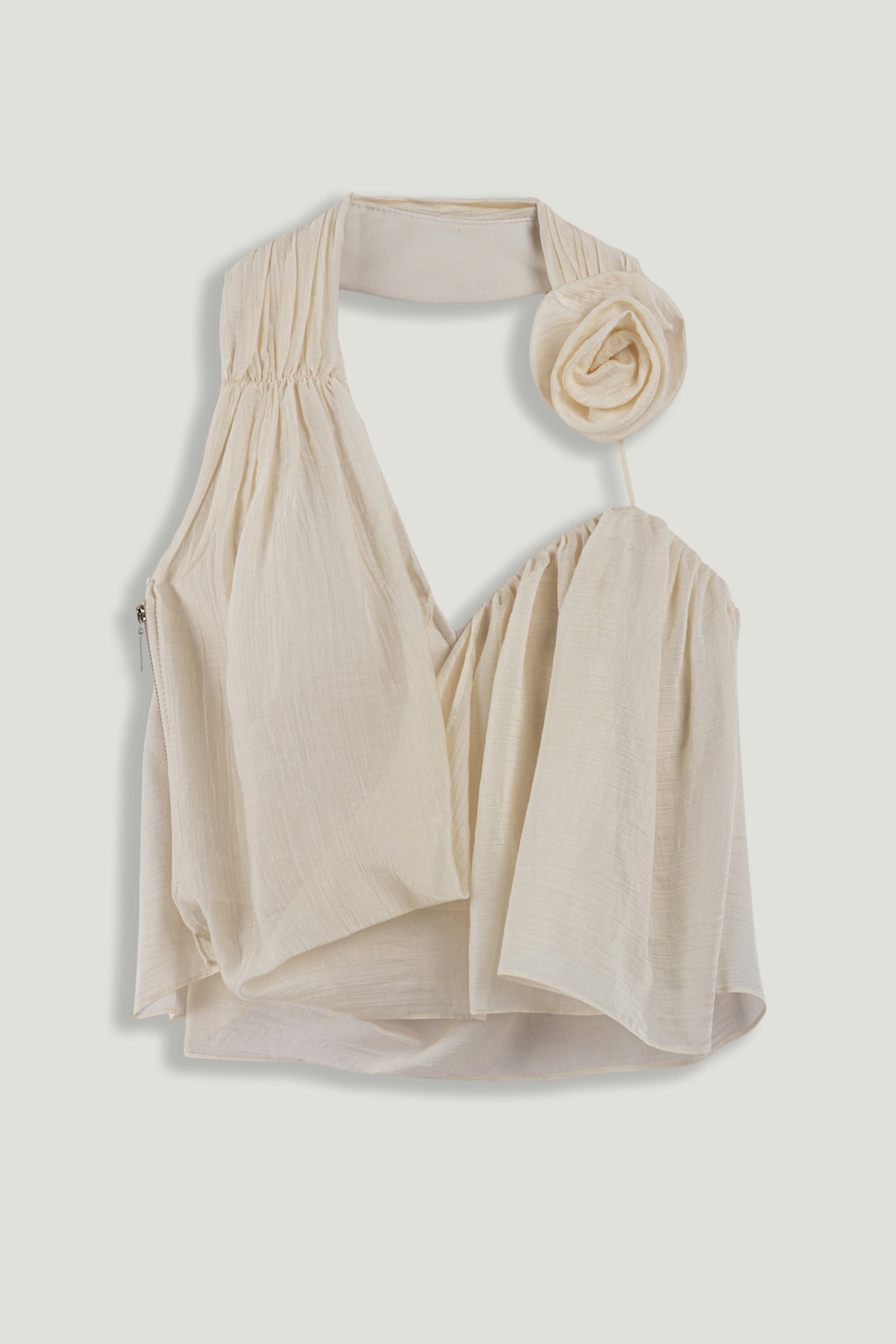 Floral Detail Halterneck Bustier