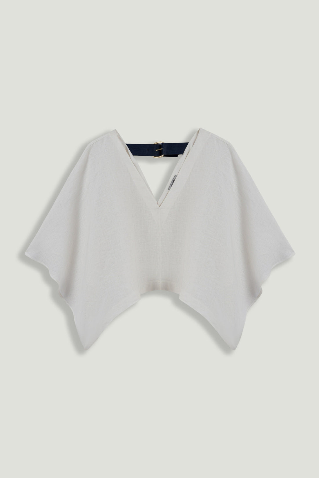 Belt Detail V-Neck Blouse