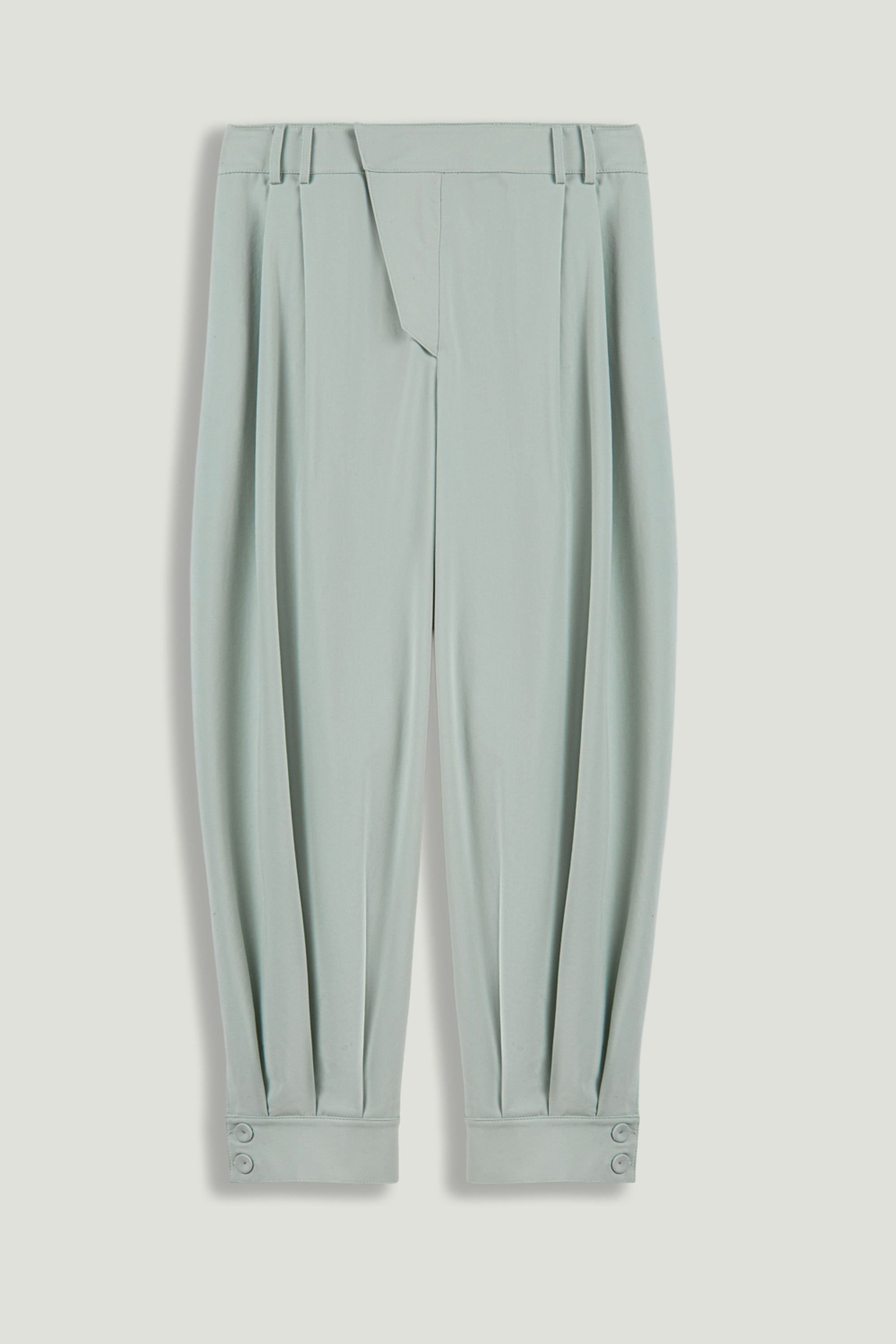 Draped High-Waist Harem Trouser