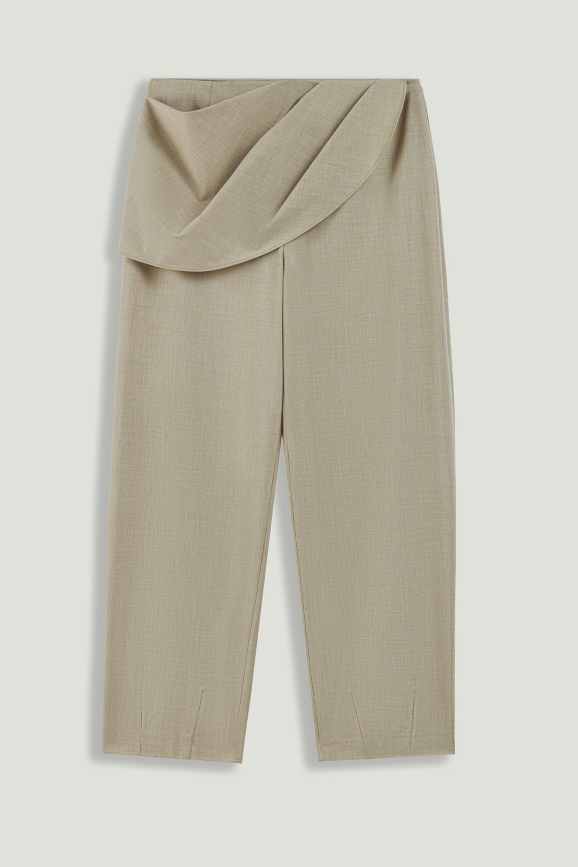 Draped Waist Detail Trousers