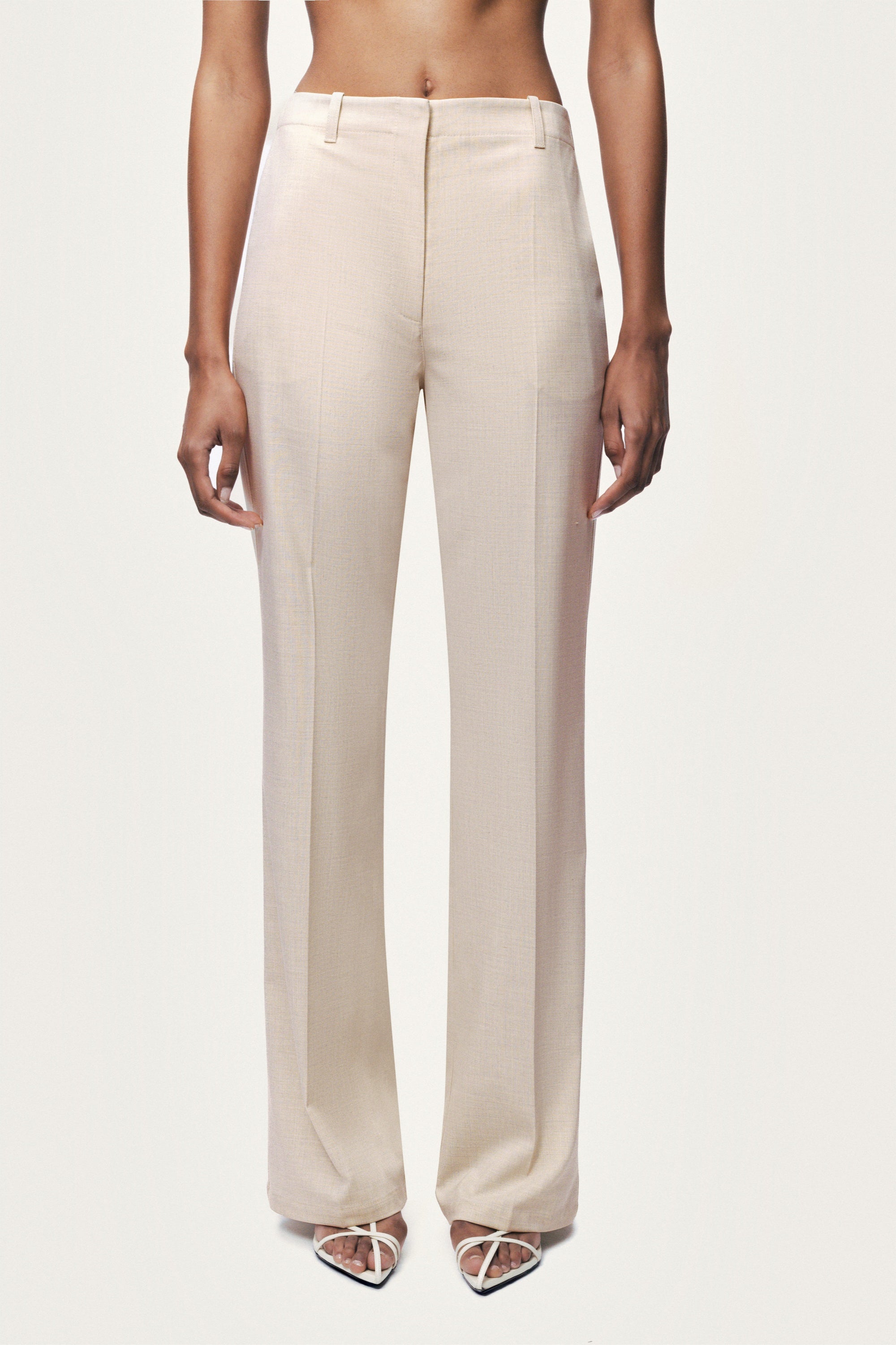 Pocket Detail Straight Leg Trousers