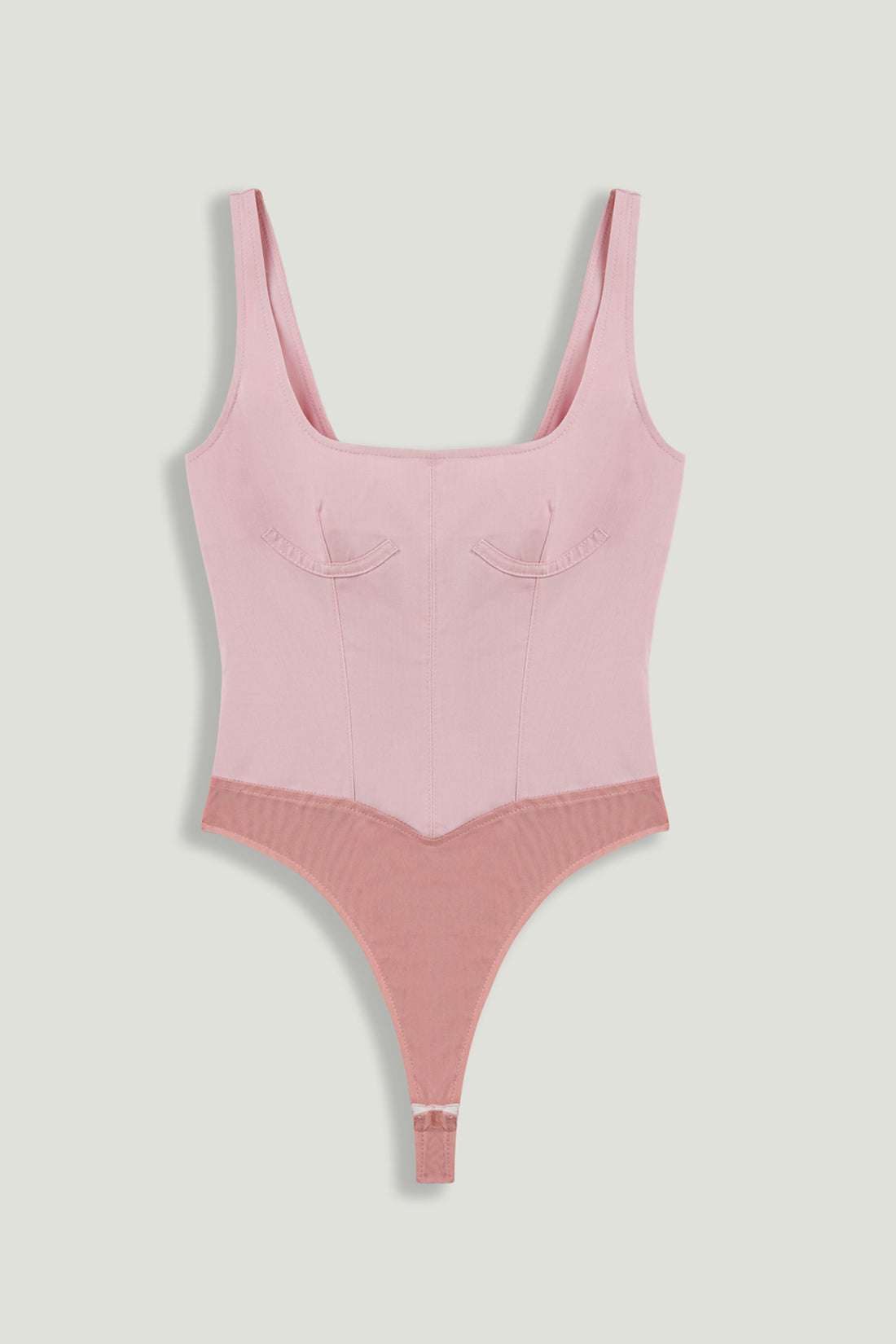 Pink Sculpted Corset Bodysuit