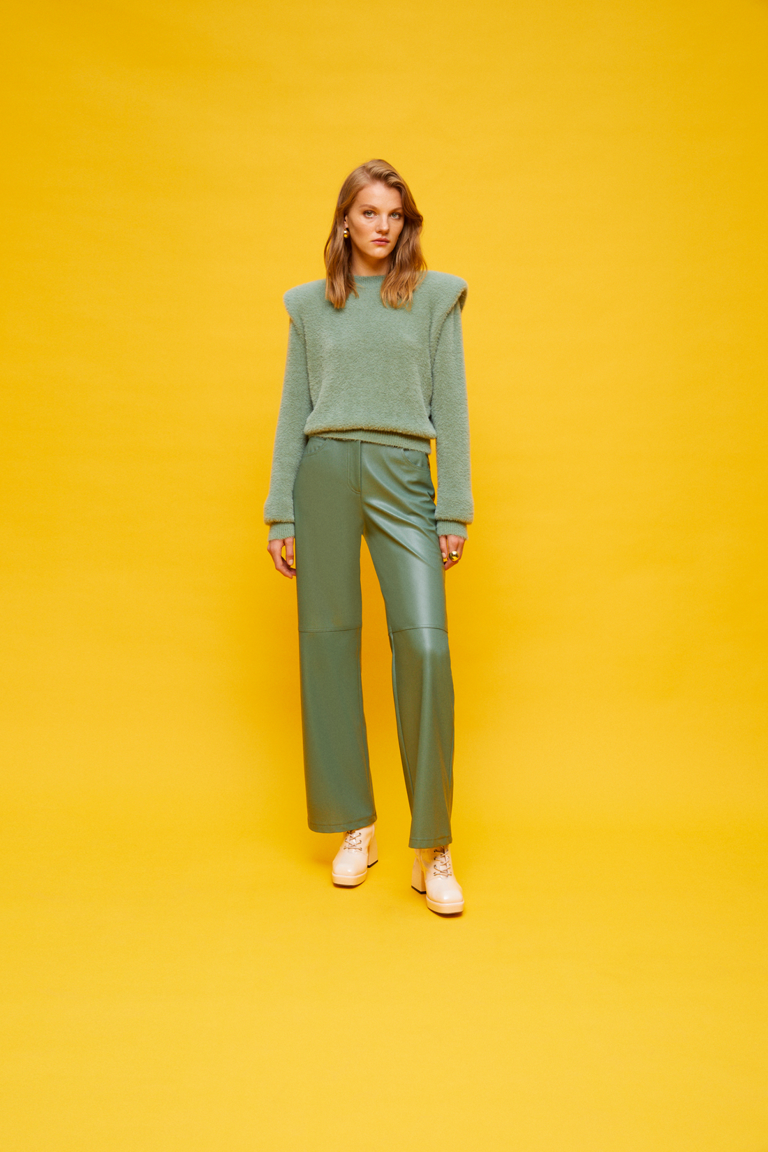High-Waisted Wide Leg Pants
