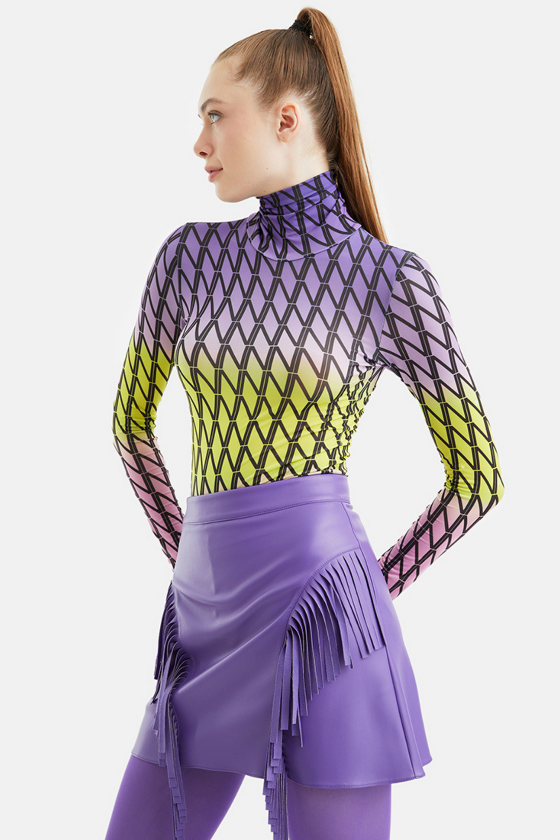 Fringe Faux Suede Mini Skirt