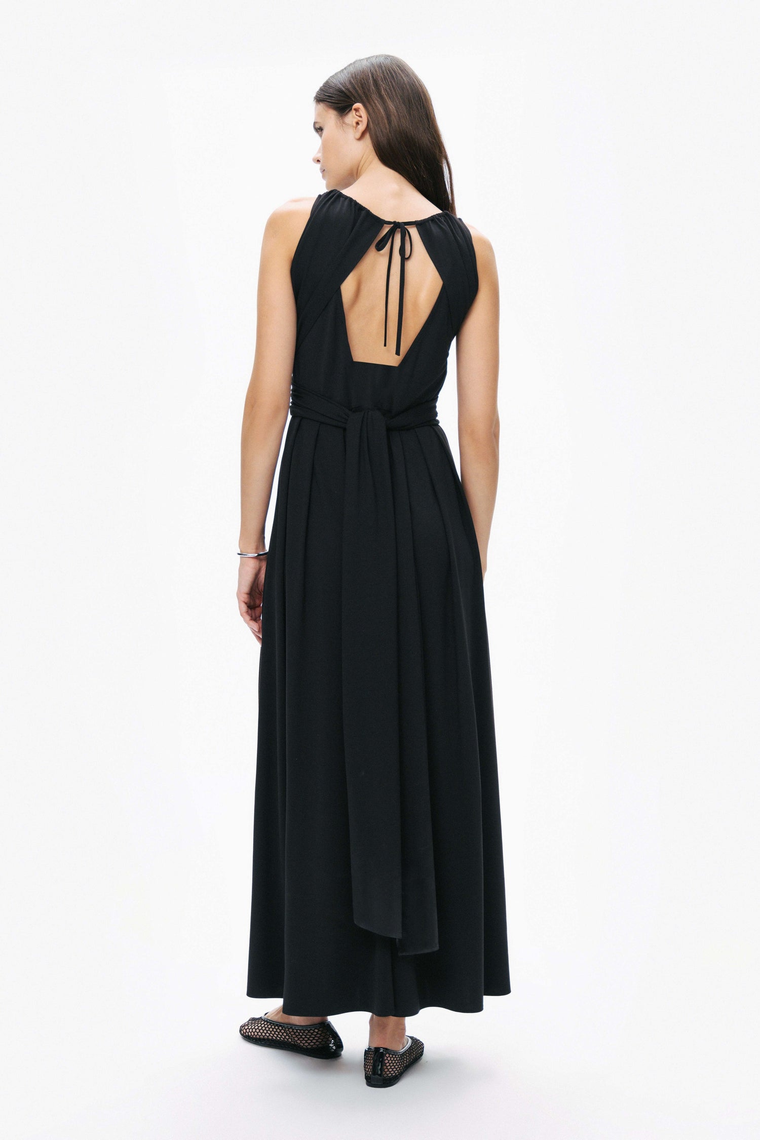 Maxi Dress with Belt Ties